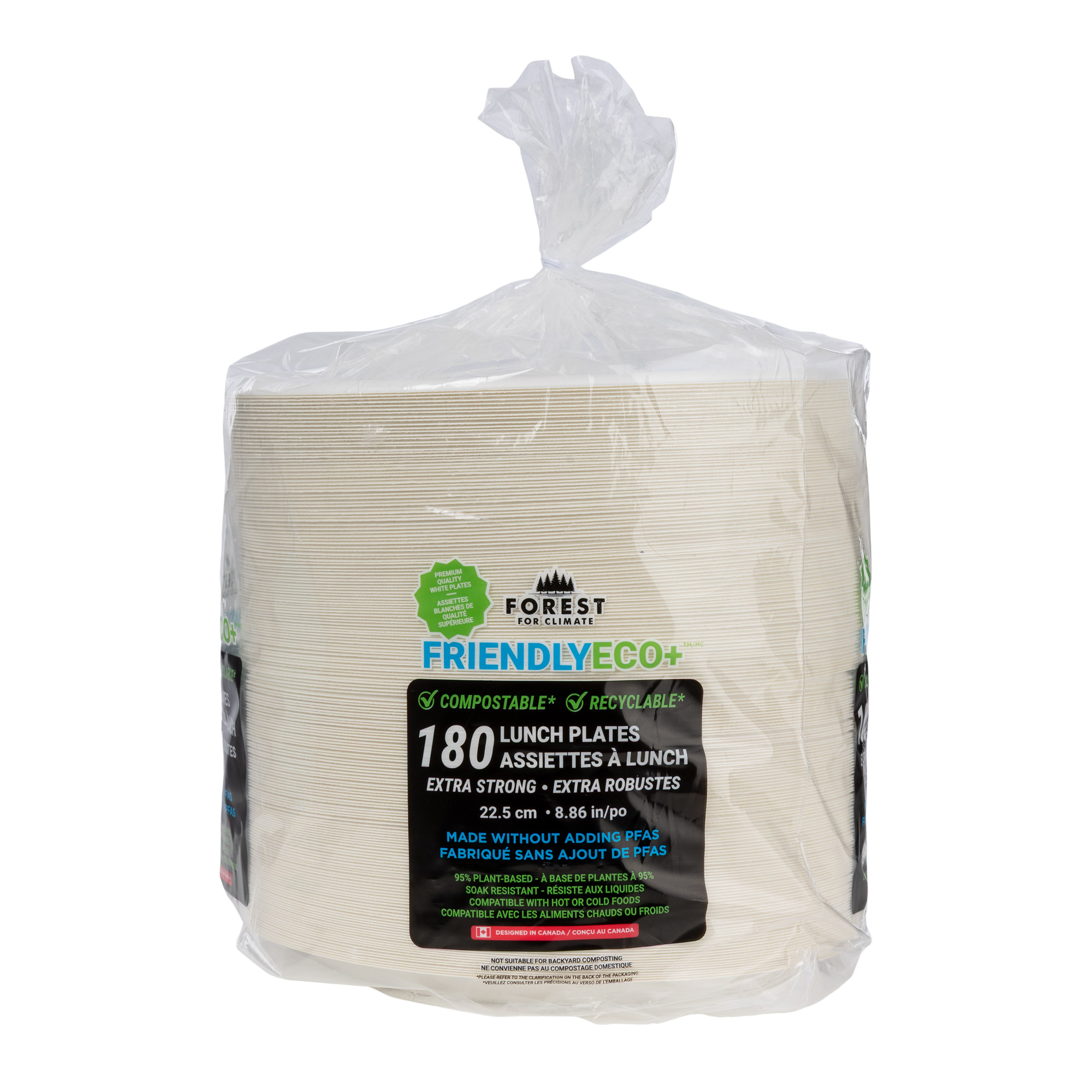 Forest for Climate Lunch Plates, 180-pack