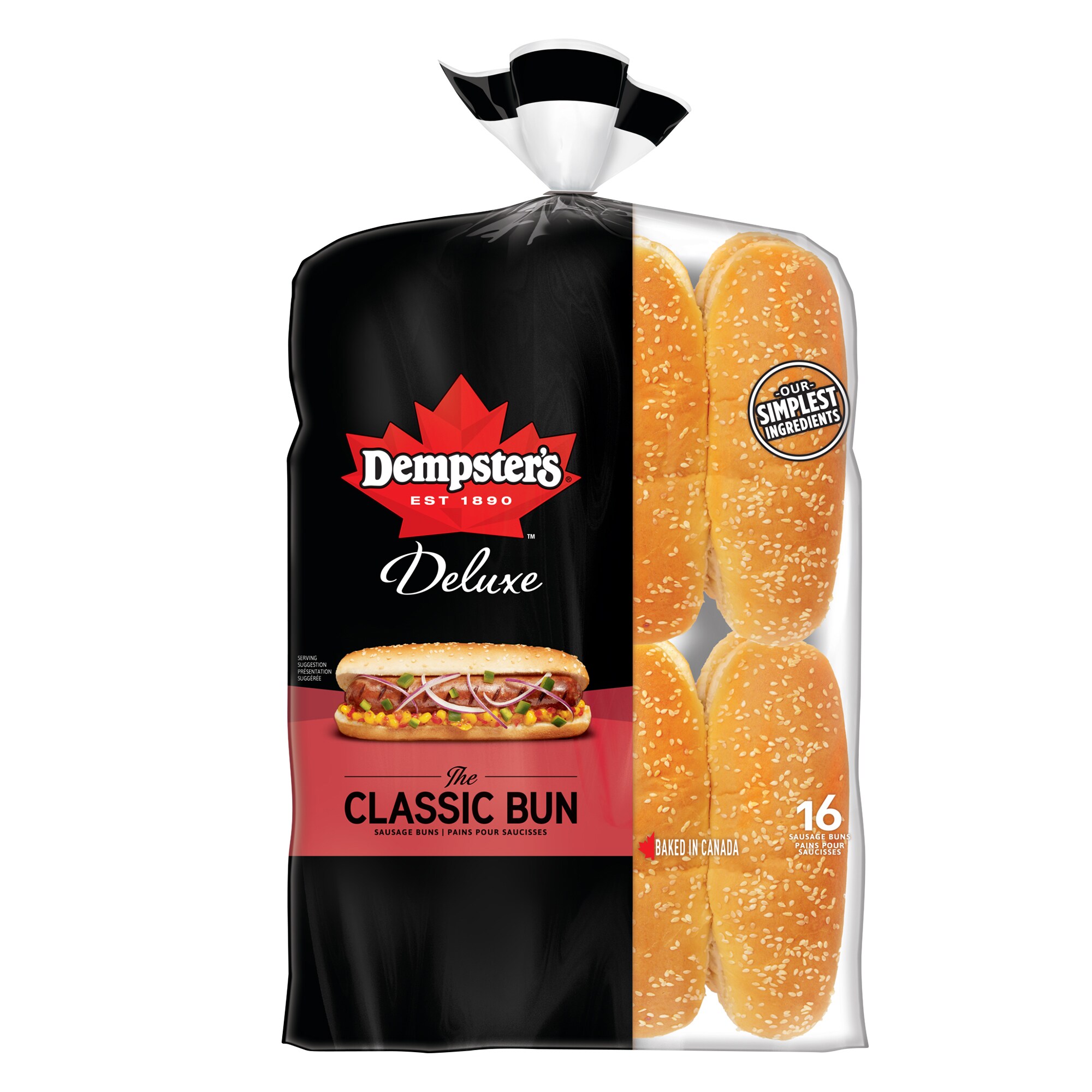 Dempster’s Deluxe Classic Sausage Buns, Pack of 16