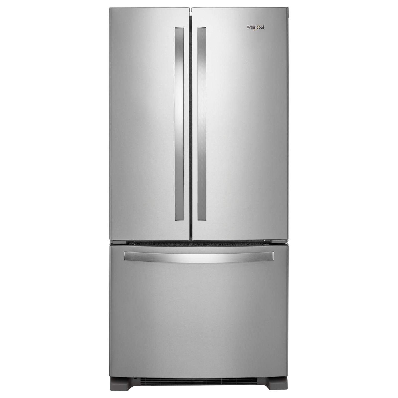 Whirlpool 33 in 22 cu ft. Stainless Steel French Door Refrigerator with Humidity Controlled Crispers	