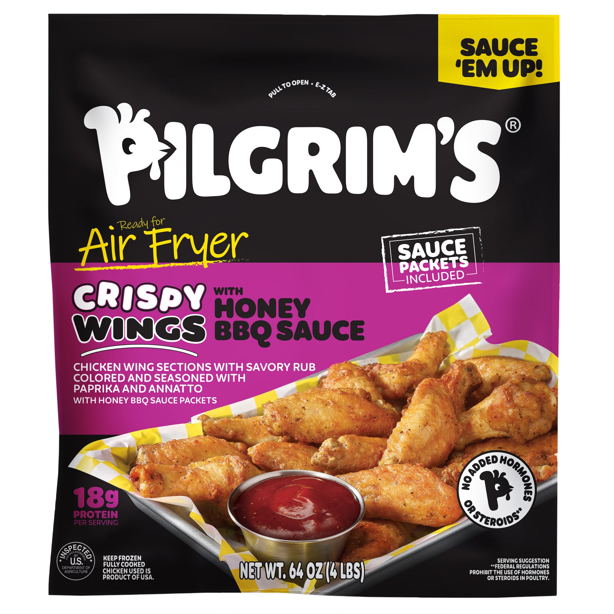 Pilgrim's Crispy Wings with Honey BBQ Sauce, 4 lbs | Costco