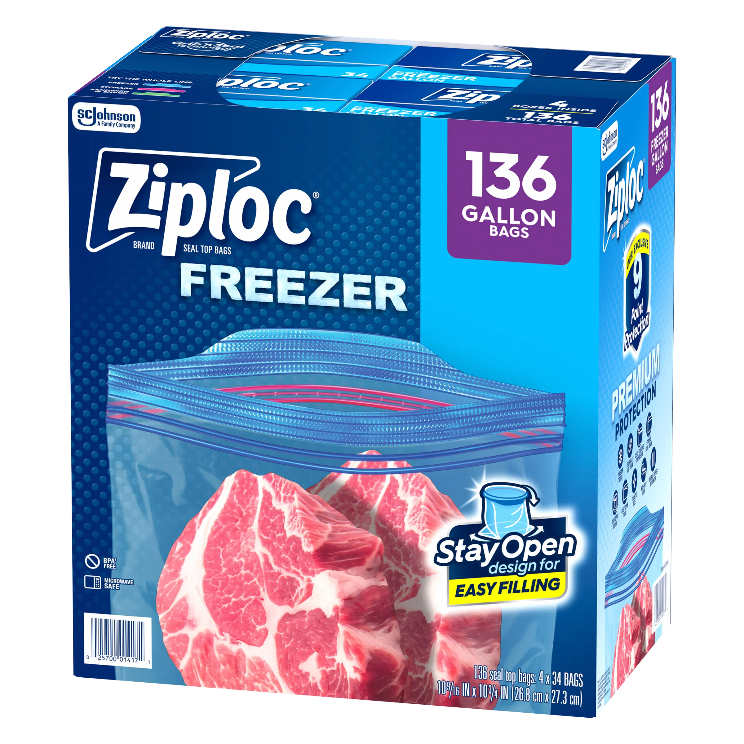 sacoco♡ Ziploc Grip 'n Seal Freezer Bags, Gallon, 136 ct | Costco