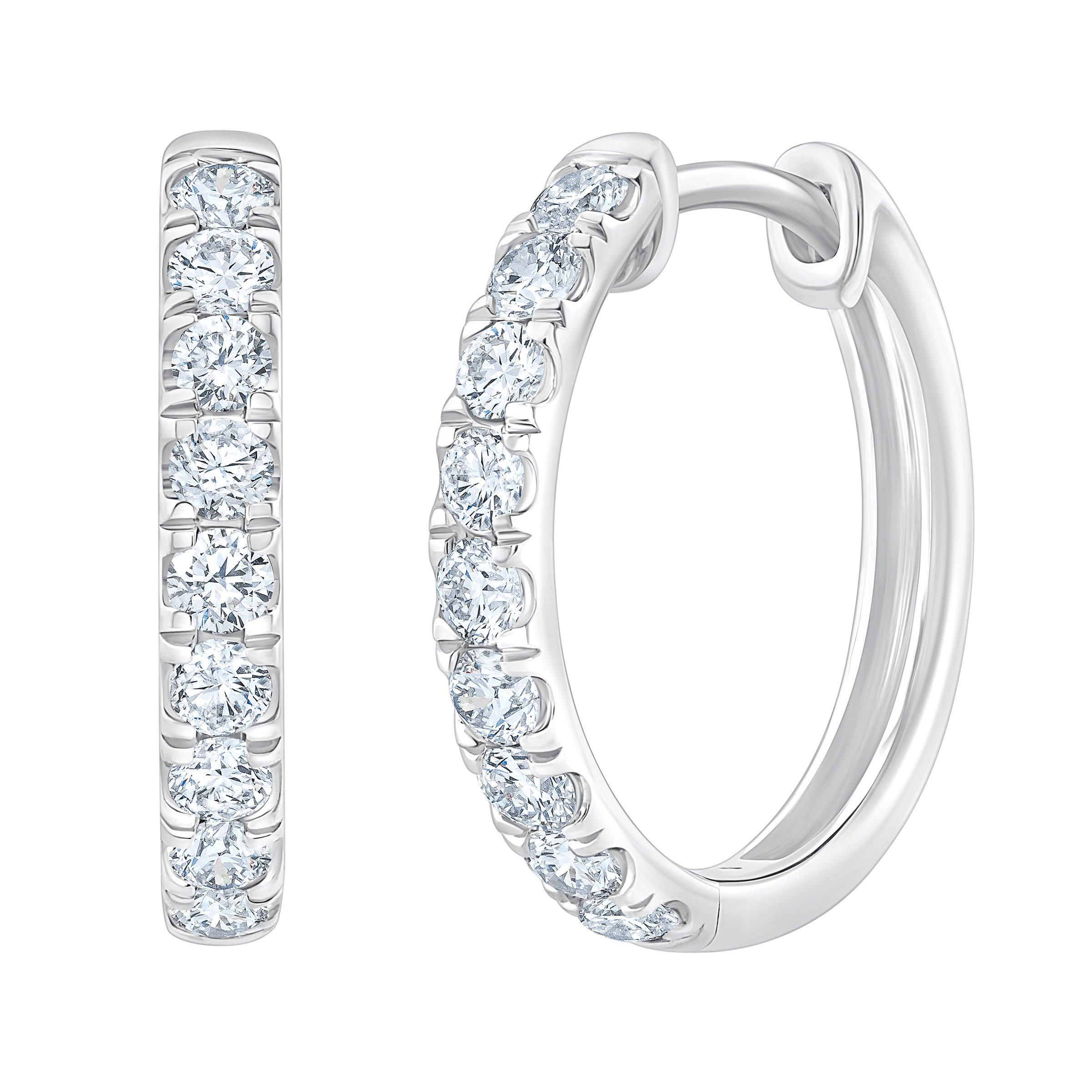 Round Brilliant Diamond Hoop Earrings (0.50 ctw)