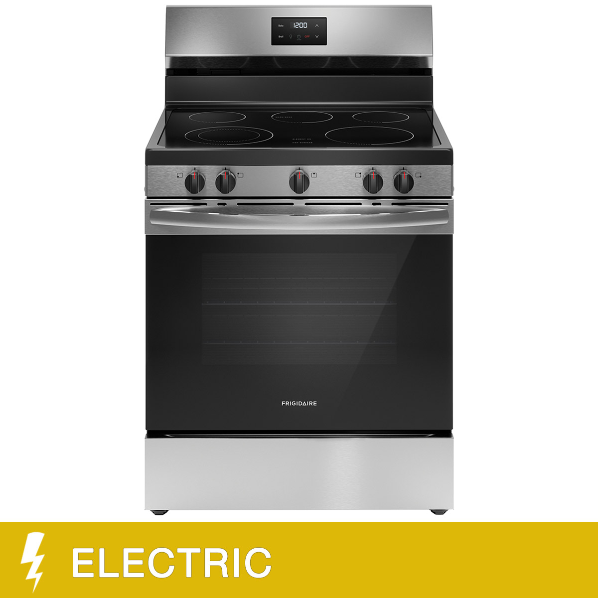 Frigidaire 30 in 5.3 cu ft. Electric 5-Burner Range with Even Baking Technology