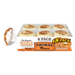 Thomas' Original Nooks and Crannies English Muffin, 18 ct
