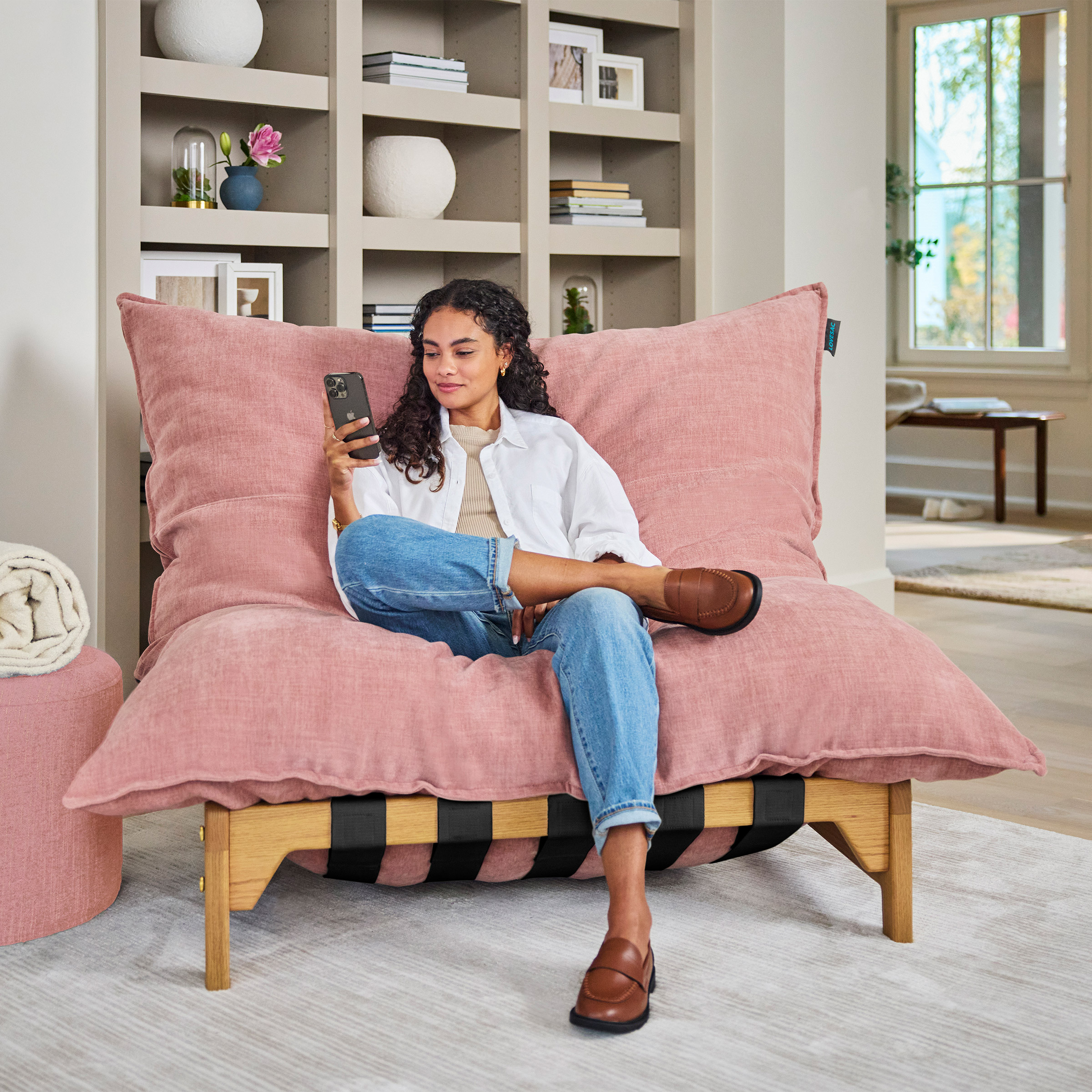 Lovesac PillowSac Accent Chair Bundle with Ottoman