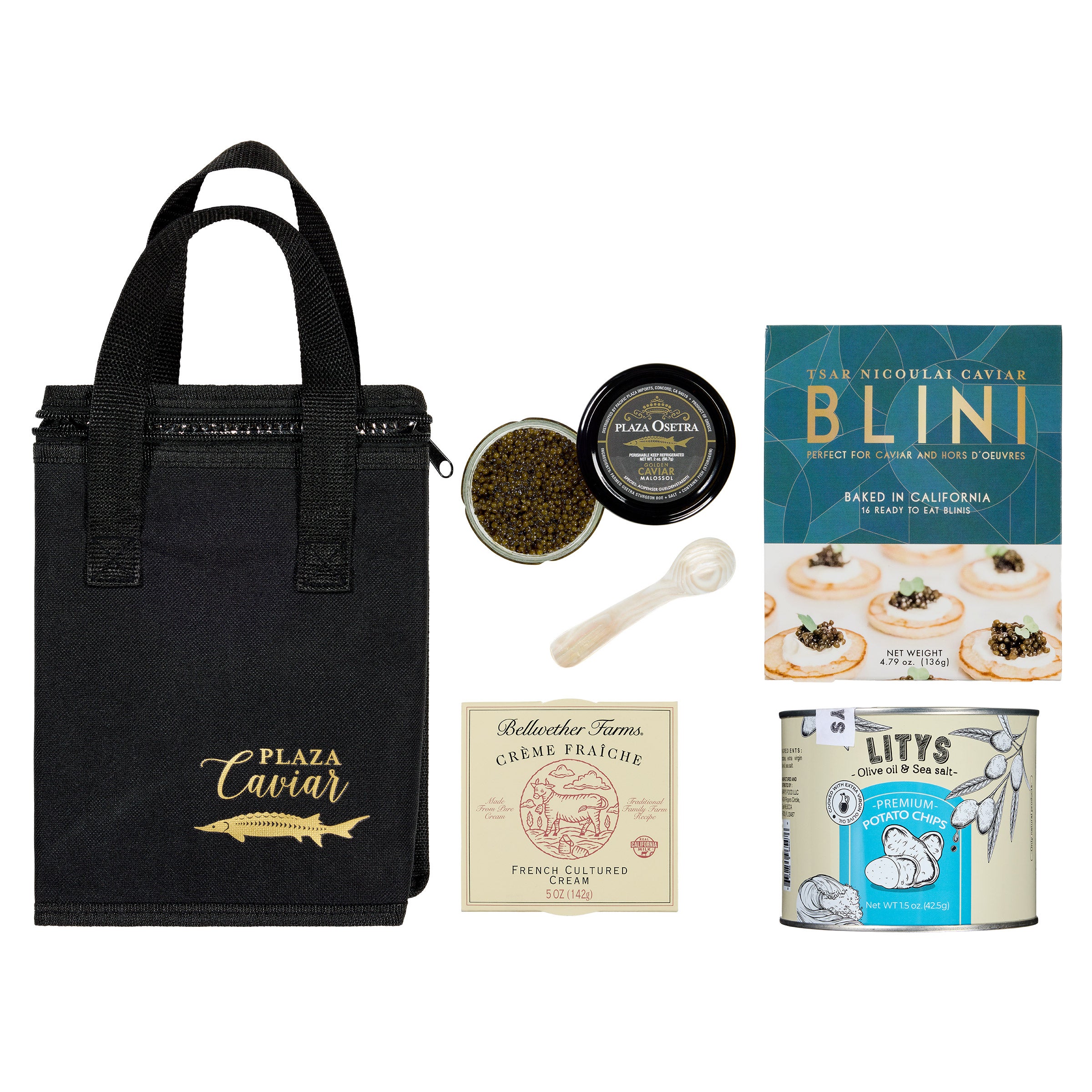 Plaza Golden Osetra 2 oz Caviar Gift Set | Costco