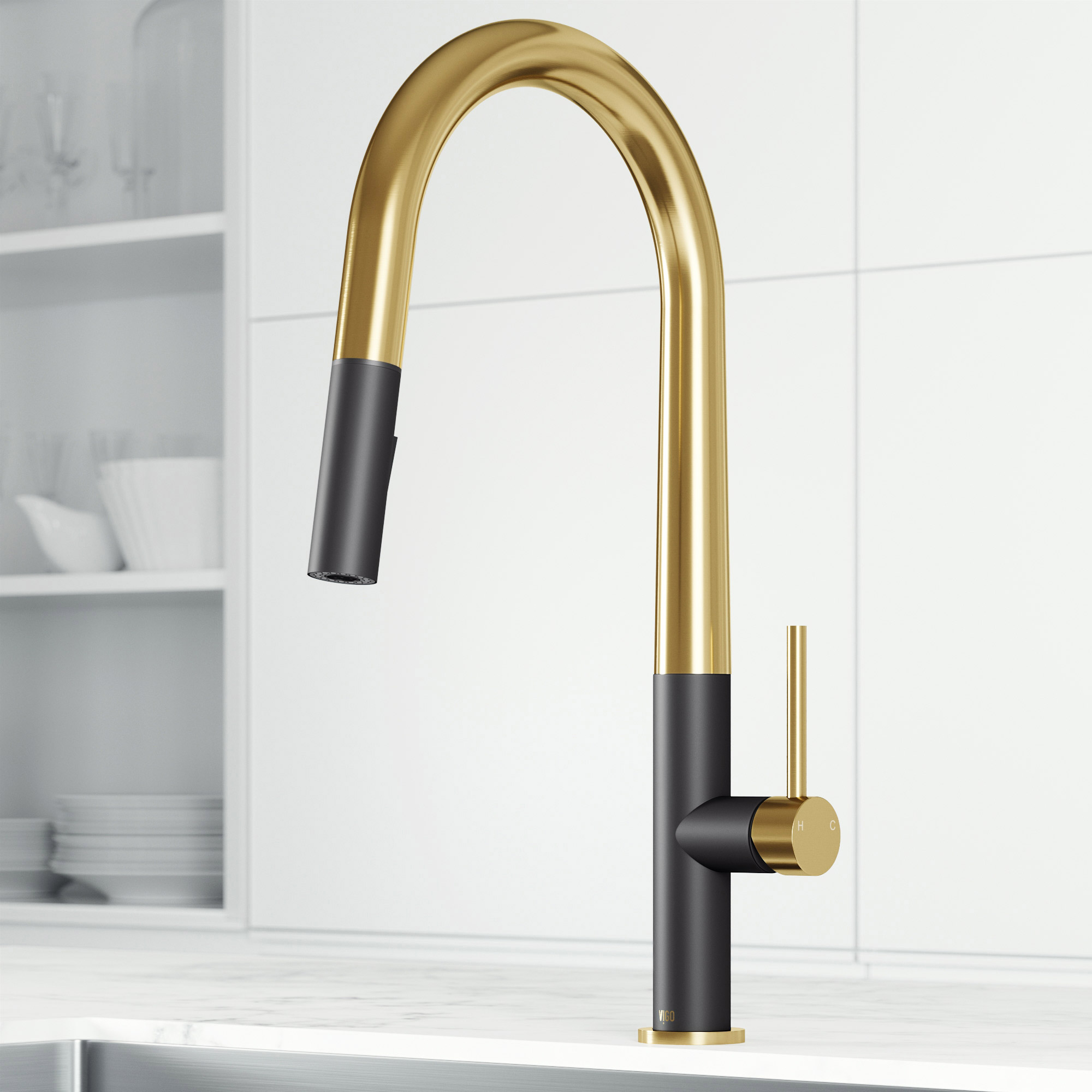 VIGO Greenwich Pull-down Kitchen Faucet