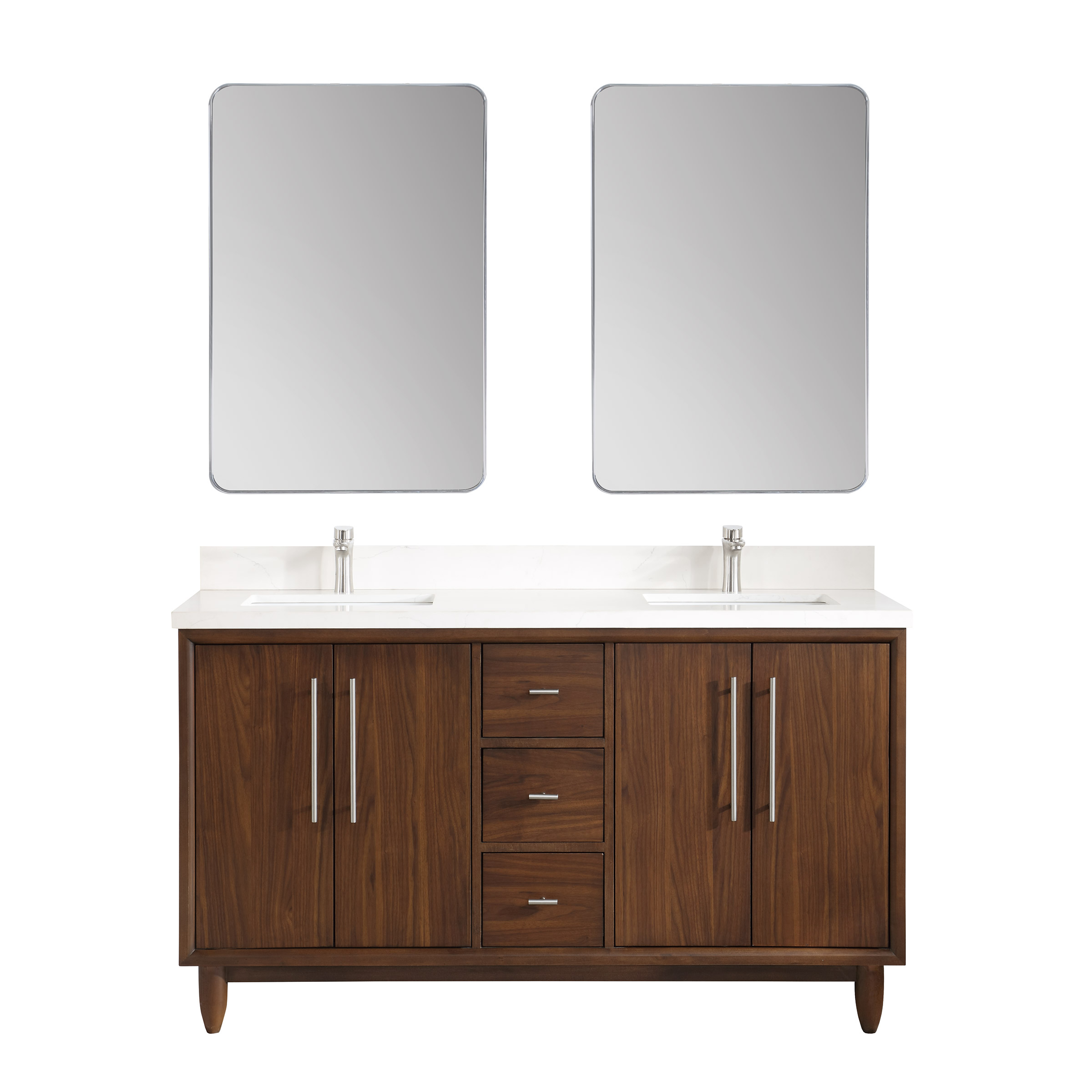 Northridge Home Maple Vanity with White Carrara Quartz Top