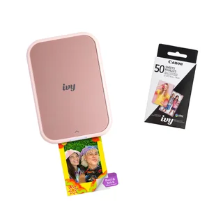 CANON IVY2 PINK MINI PHOTO PRINTER BUNDLE W/ 60 SHEETS
