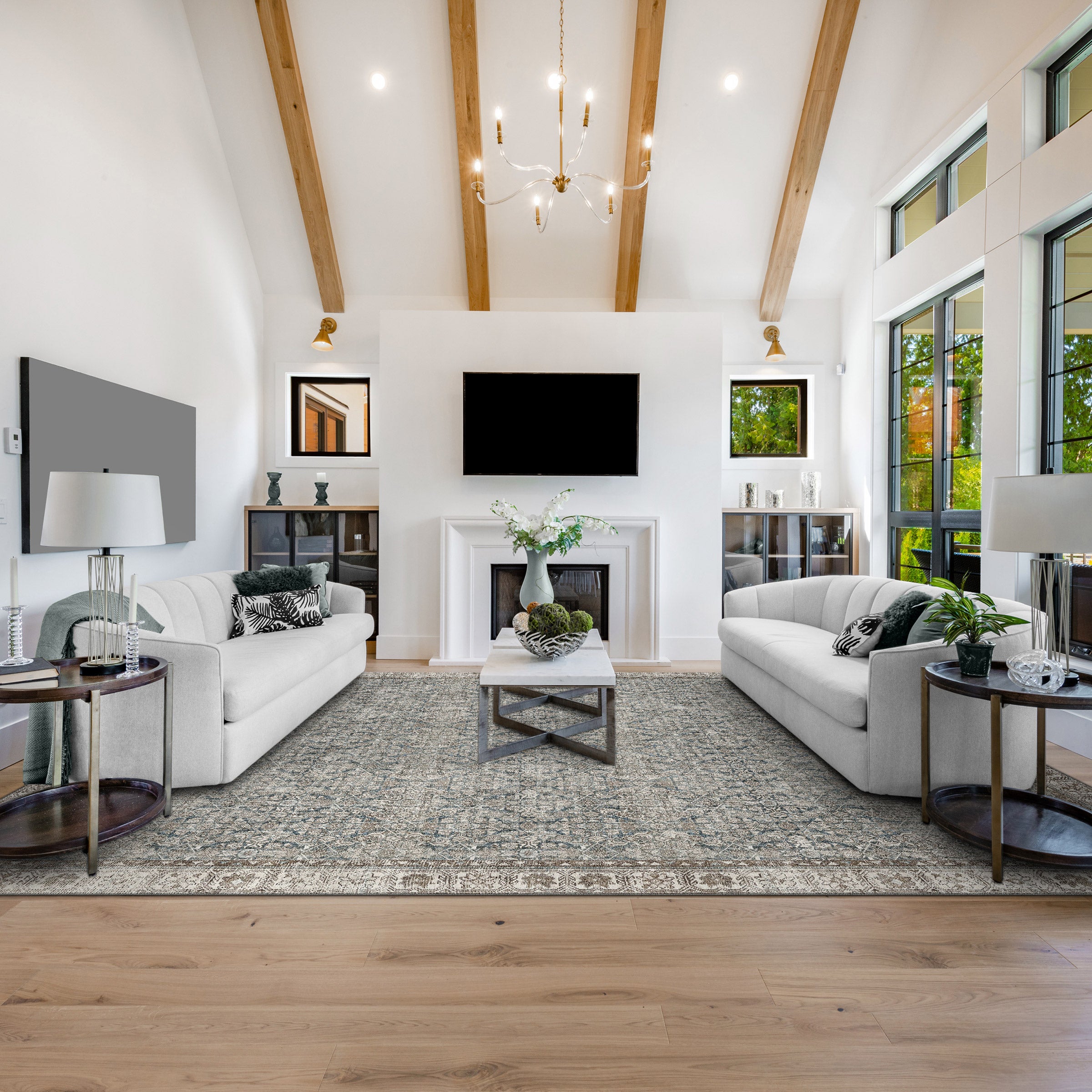 Apache Chenille Area Rug, Celyse Blue, 9'8