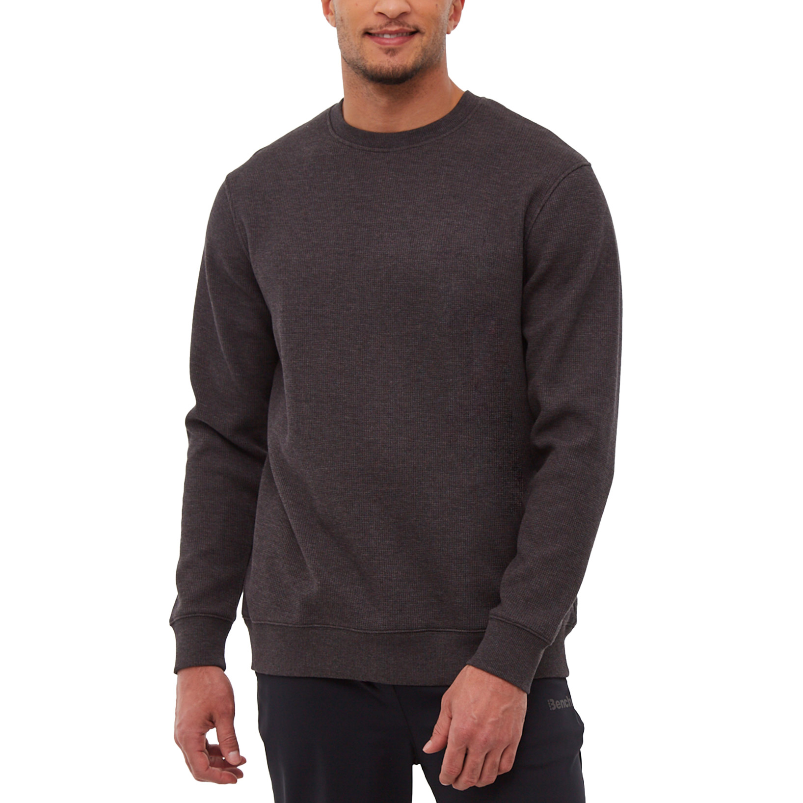 Bench. Men’s Bonded Waffle Fleece Lined Thermal Crewneck
