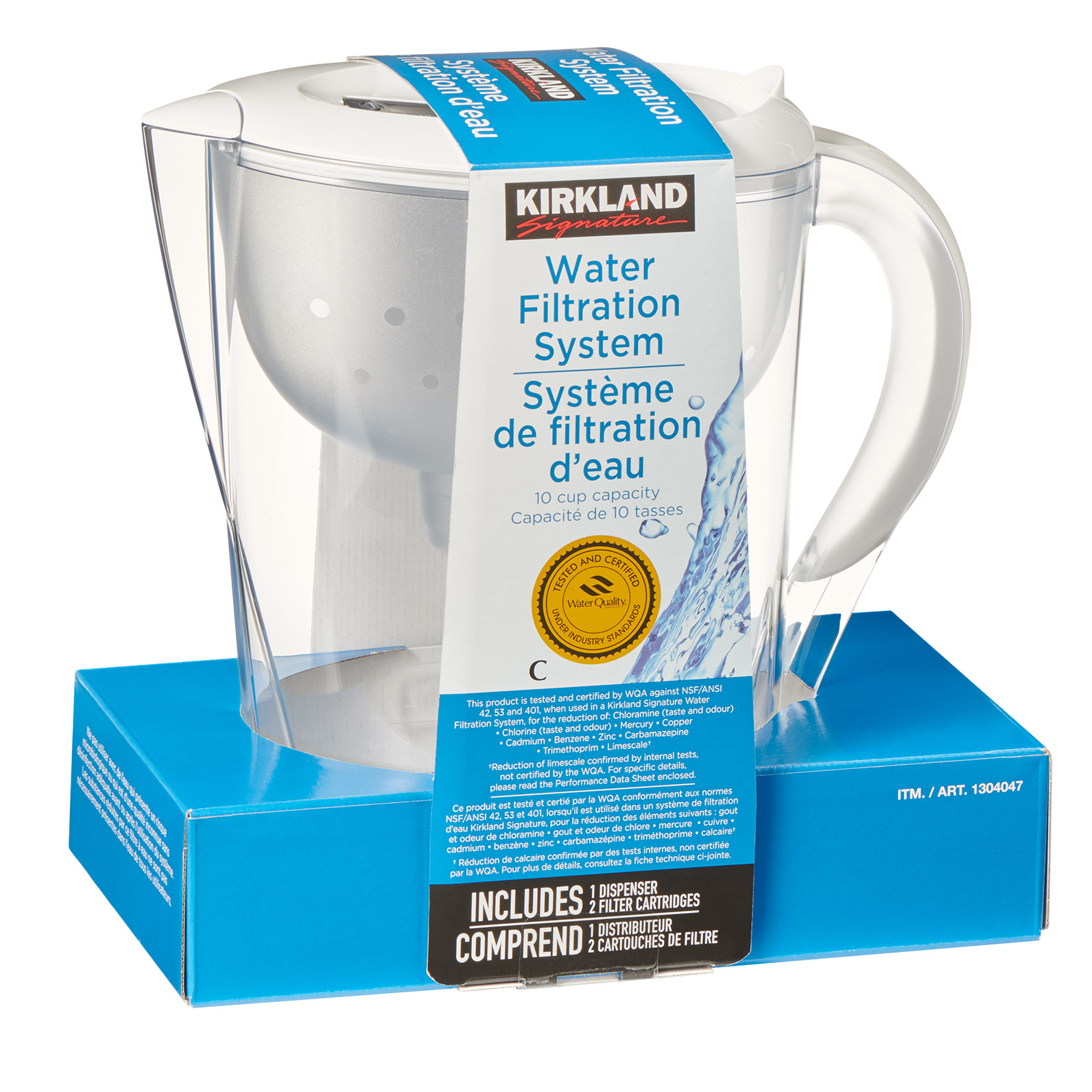 Kirkland Signature 2.3 L (10-cup) Pitcher with 2 Filters | Costco