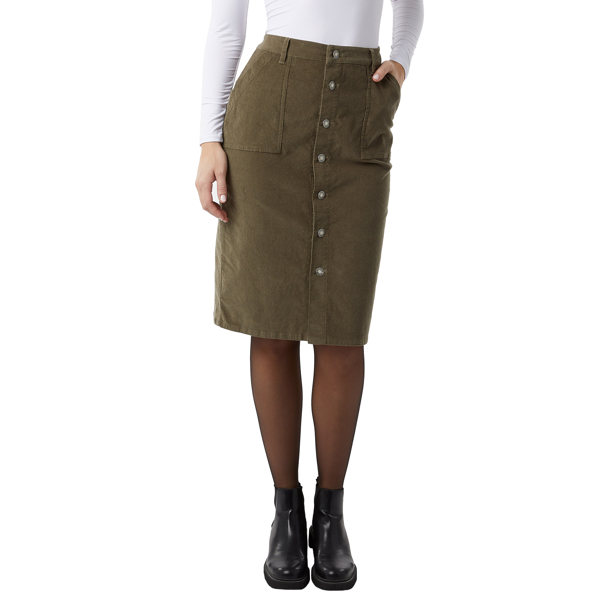 32 Degrees Women's Corduroy Midi Skirt