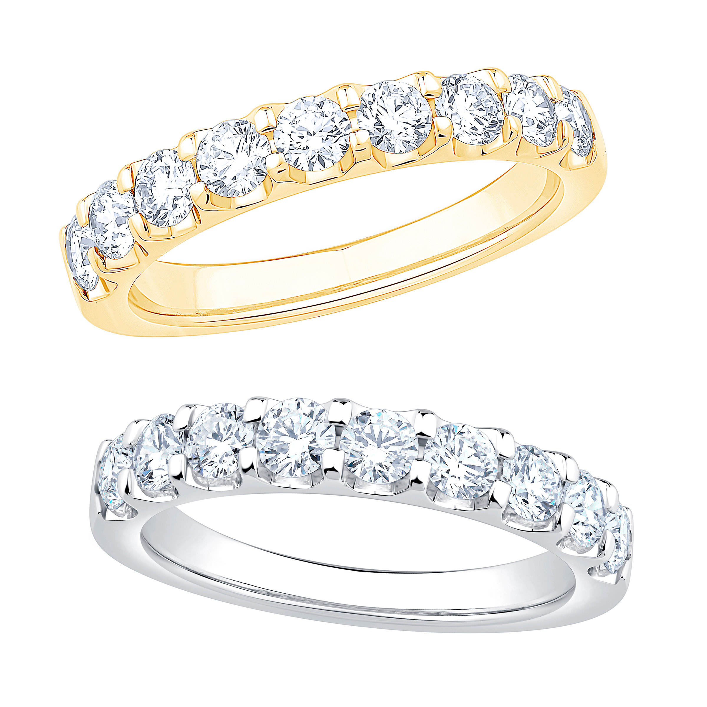 Round Brilliant Diamond Wedding Band (1.0 ctw)