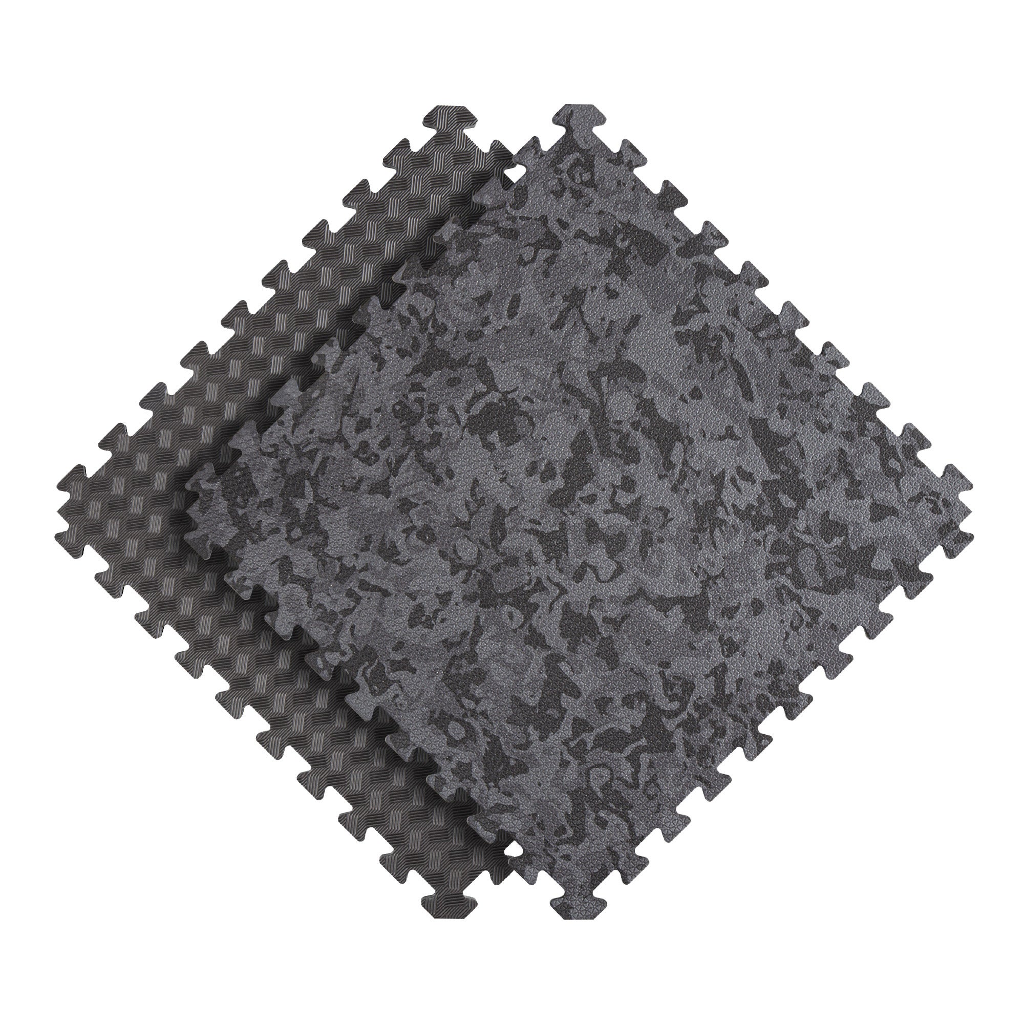 Norsk Dual Density Reversible Gym Flooring, 48 sq ft., 24 in. x 24 in. Foam Mats