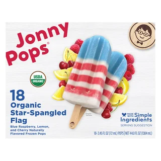 JONNY POPS ORGANIC FLAG POP 18/2.45 OZ