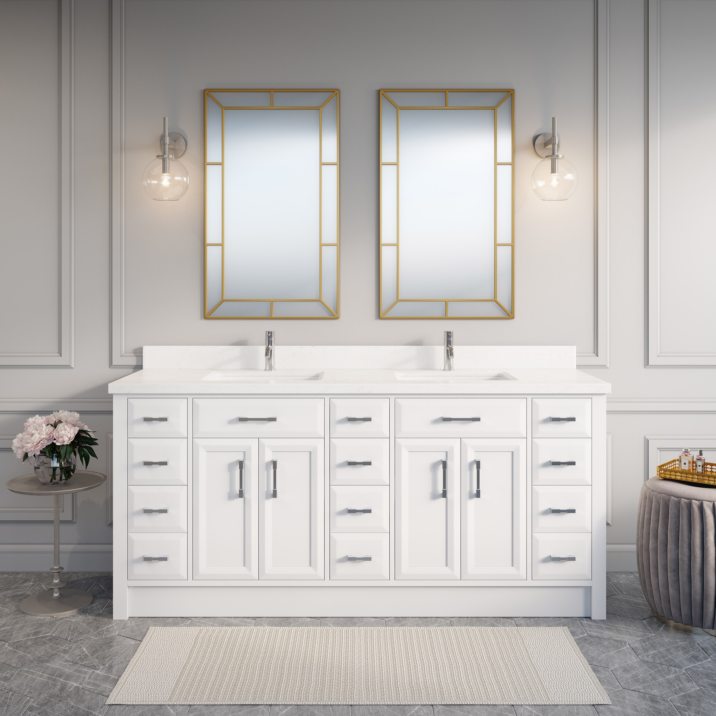 Calais Bath Vanity by Studio Bathe in White
