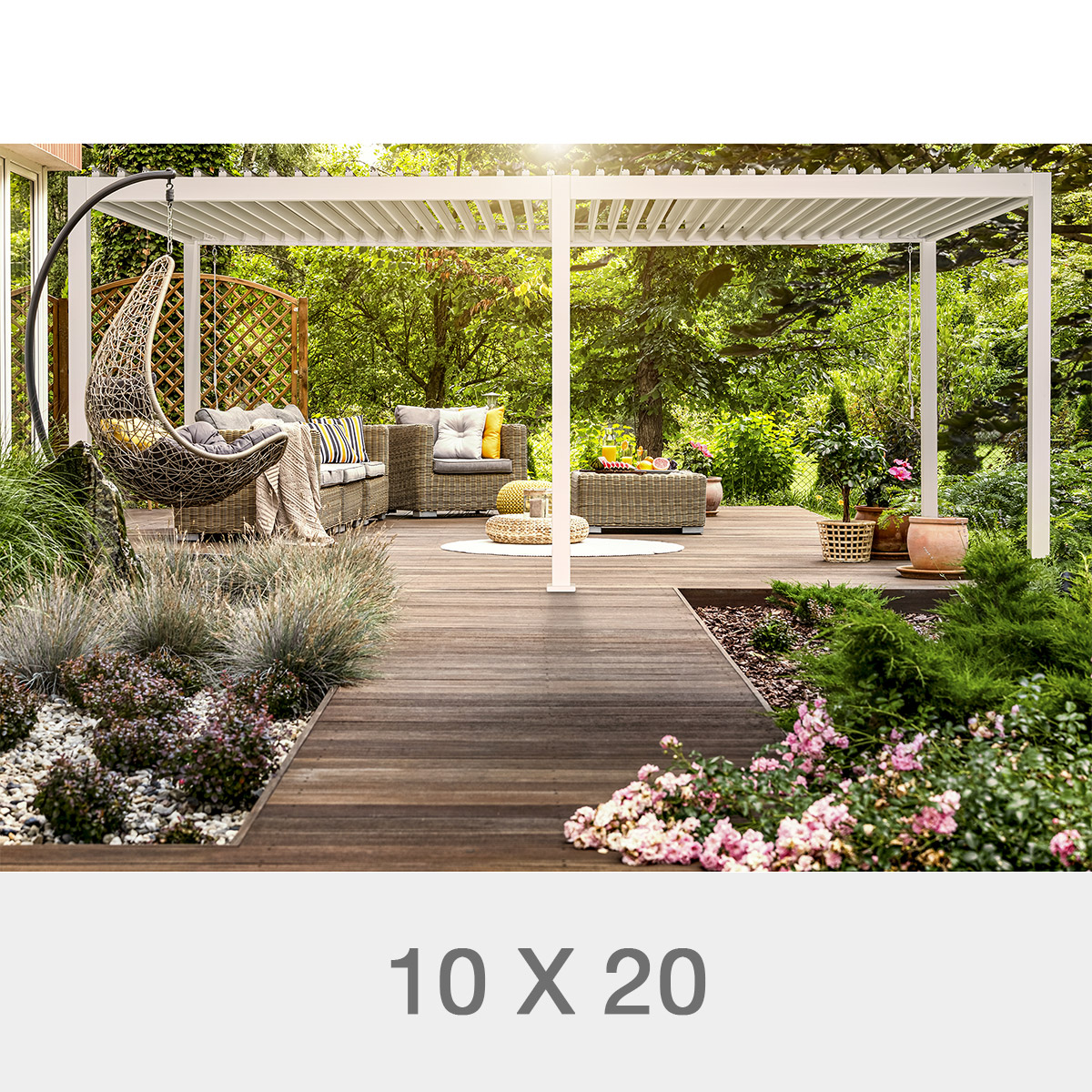 Mirador Adjustable Louvered Aluminum Pergola