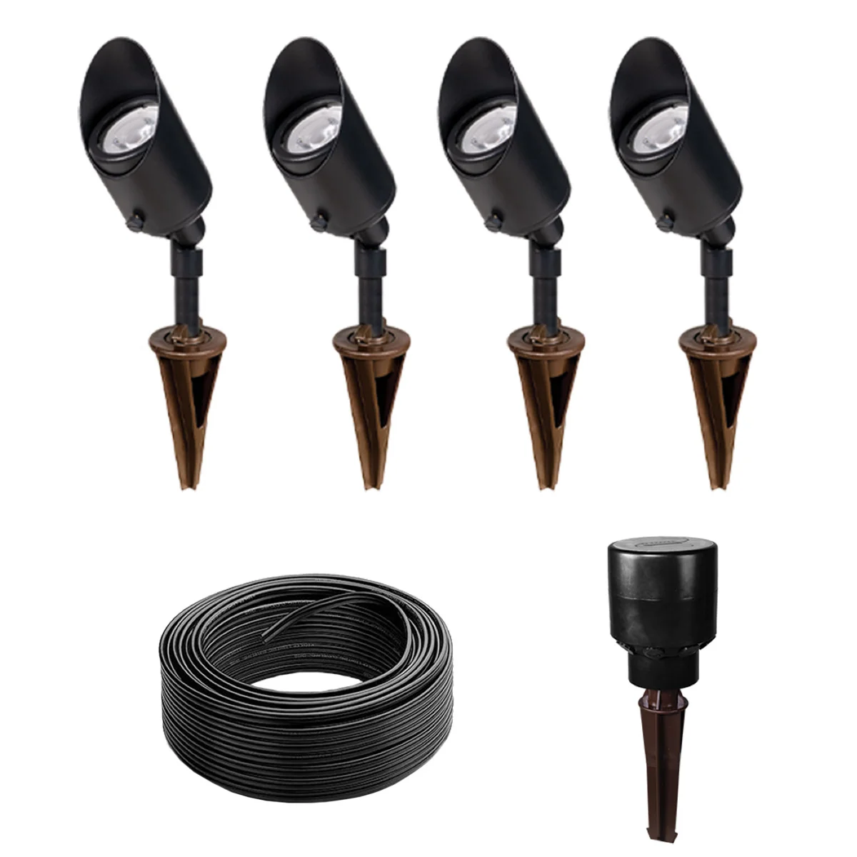VOLT Low Voltage LED Outdoor Spotlight 4-pack Expansion Kit