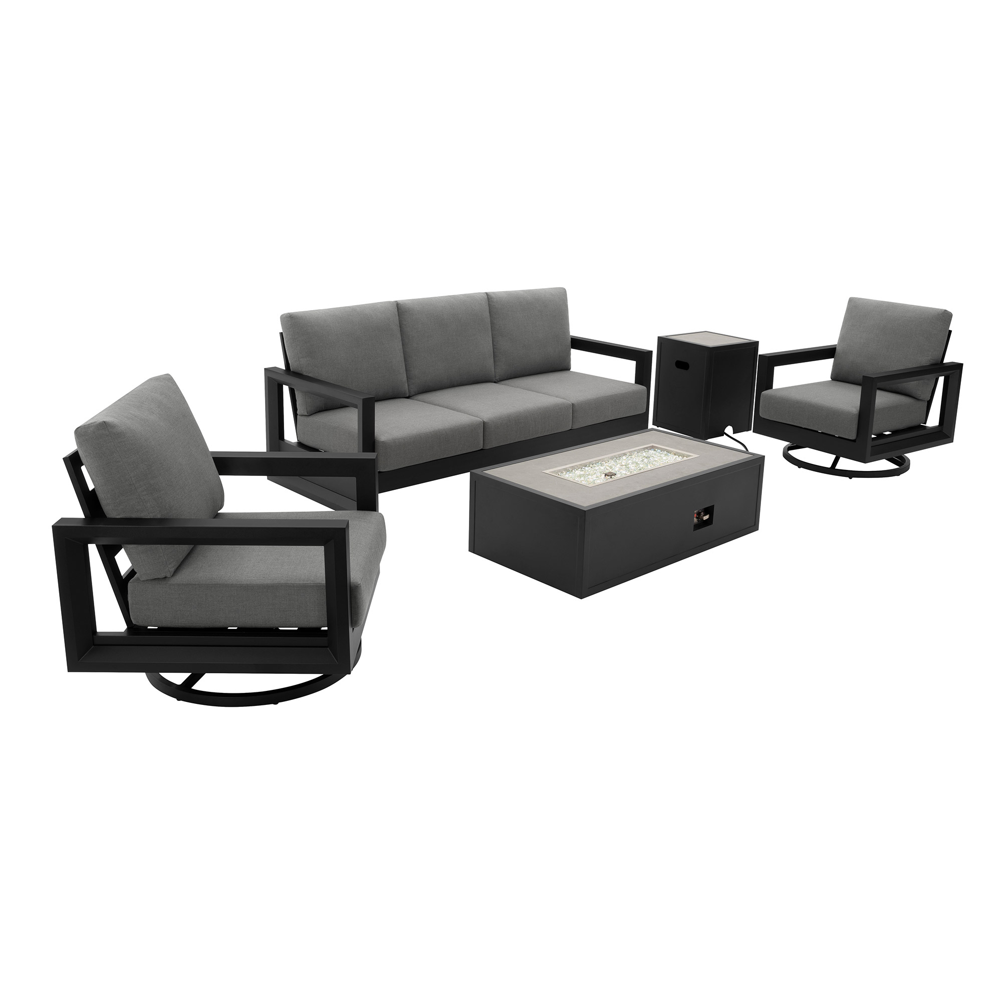 Henredon Trego 5-piece Fire Outdoor Patio Seating Set | Costco