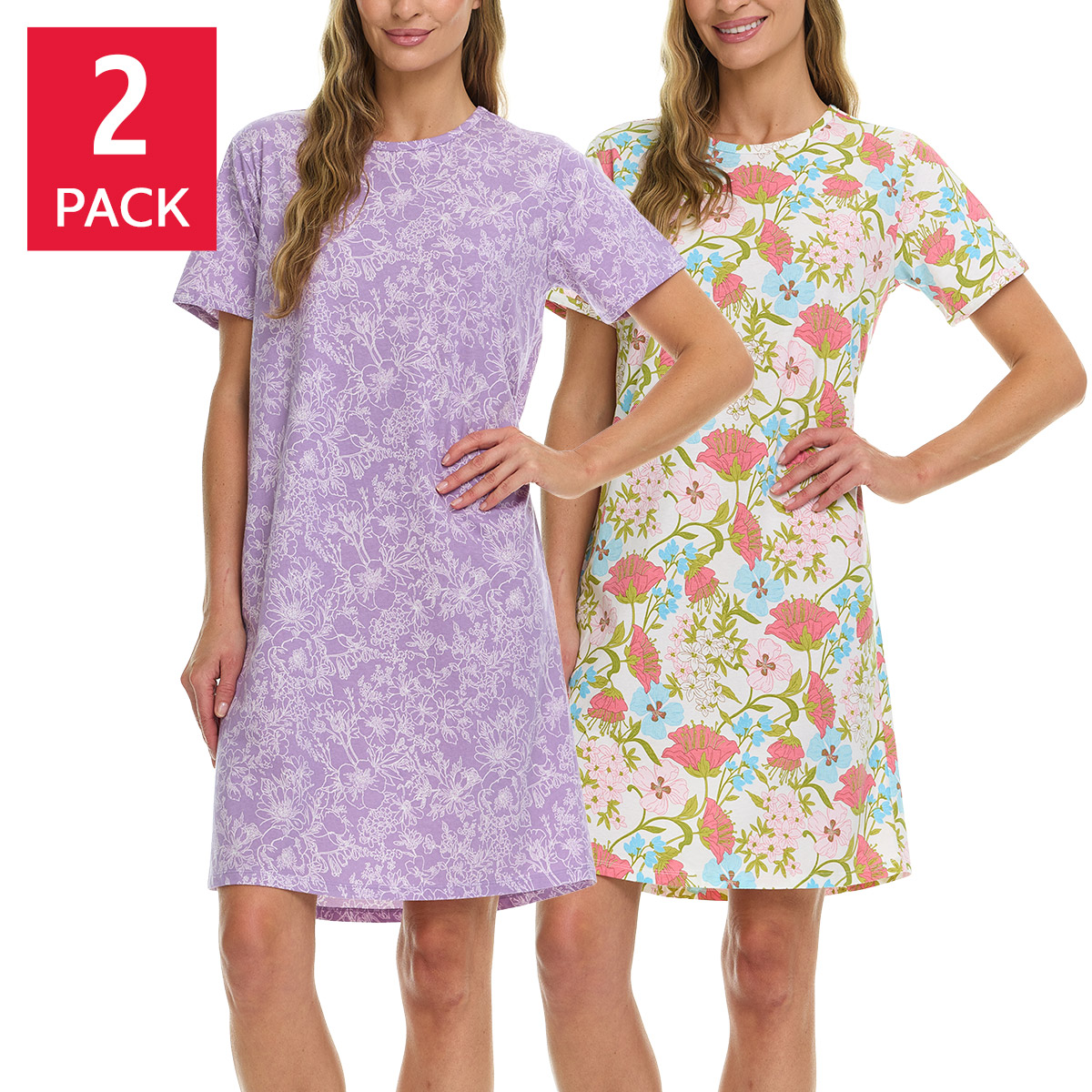 Vera Bradley Women's Sleep Dress, 2-pack