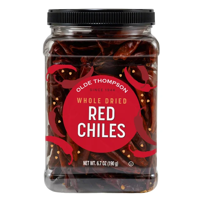OLDE THOMPSON WHOLE RED CHILES 6.7 OUNCES