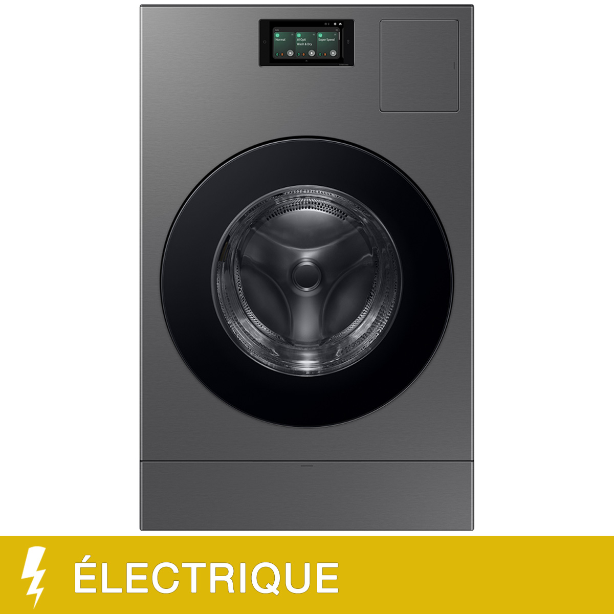 Samsung - Ensemble laveuse et sécheuse à chargement frontal tout-en-un en acier inoxydable de 27 po et 6,1 pi³