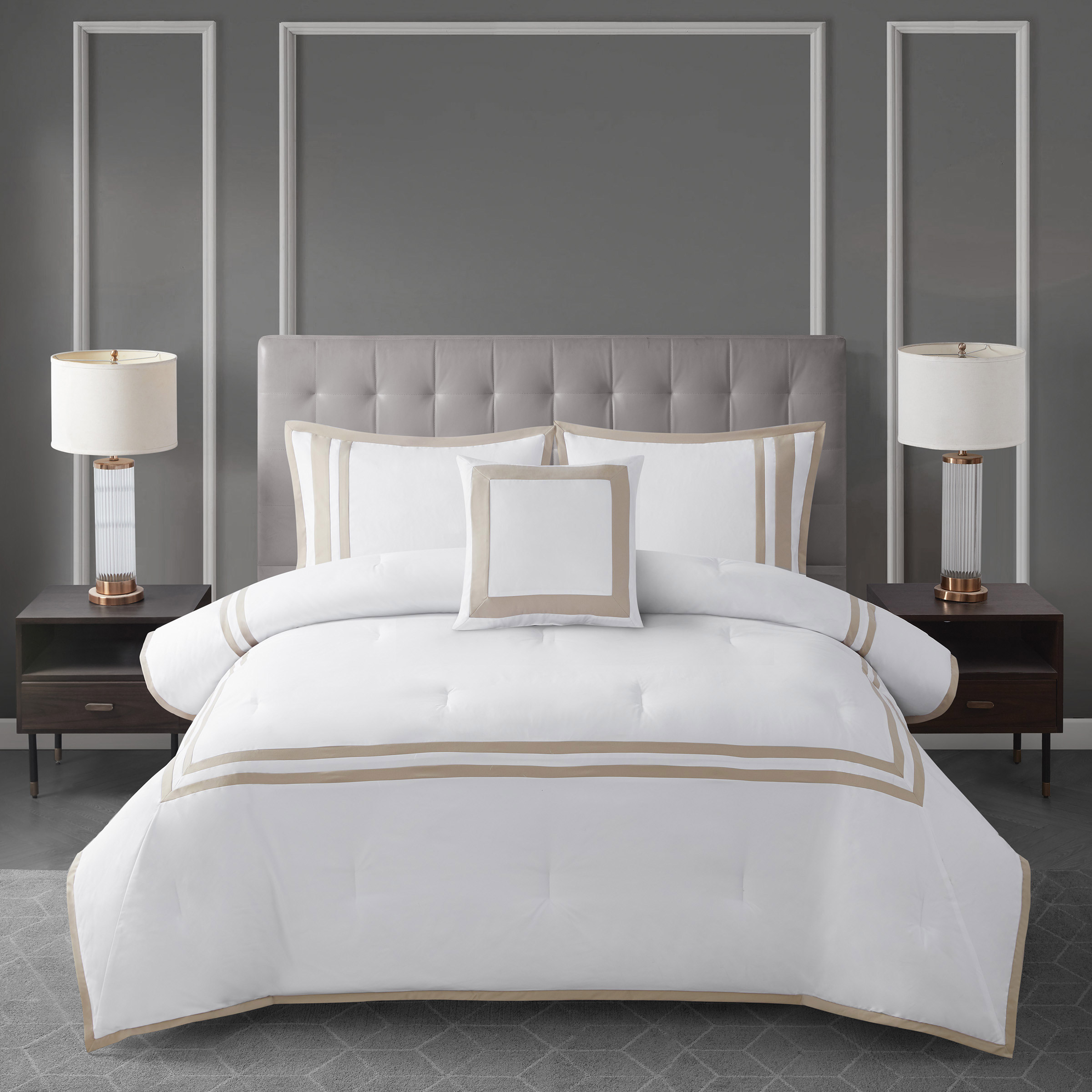 West Park Hotel Border 4-piece Comforter Set