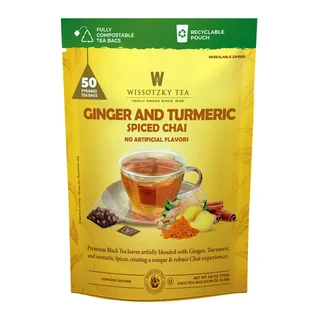 WISSOTZKY TURMERIC CHAI TEA 50 CT