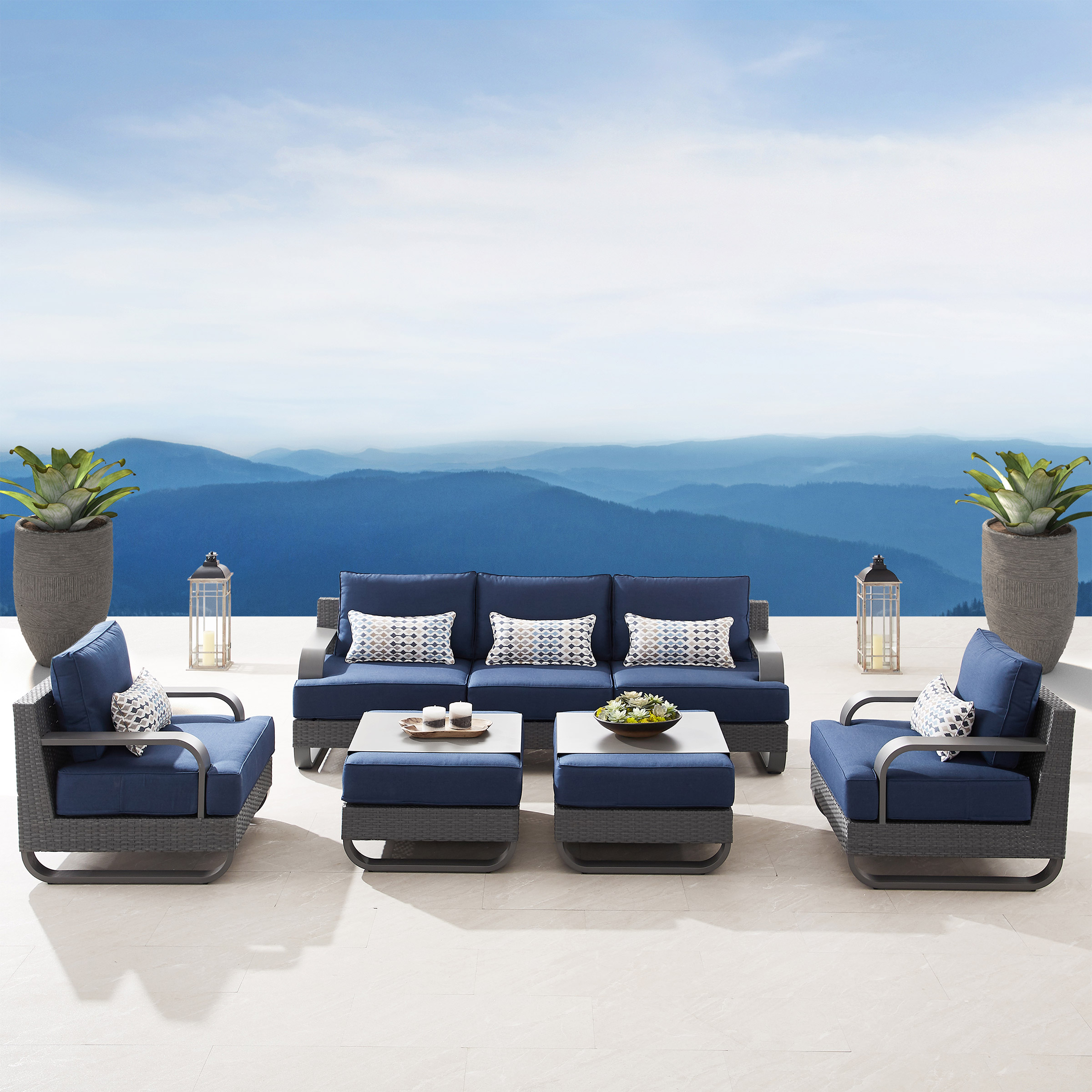 Pallazzo 7-piece Modular Sectional Conversation Set