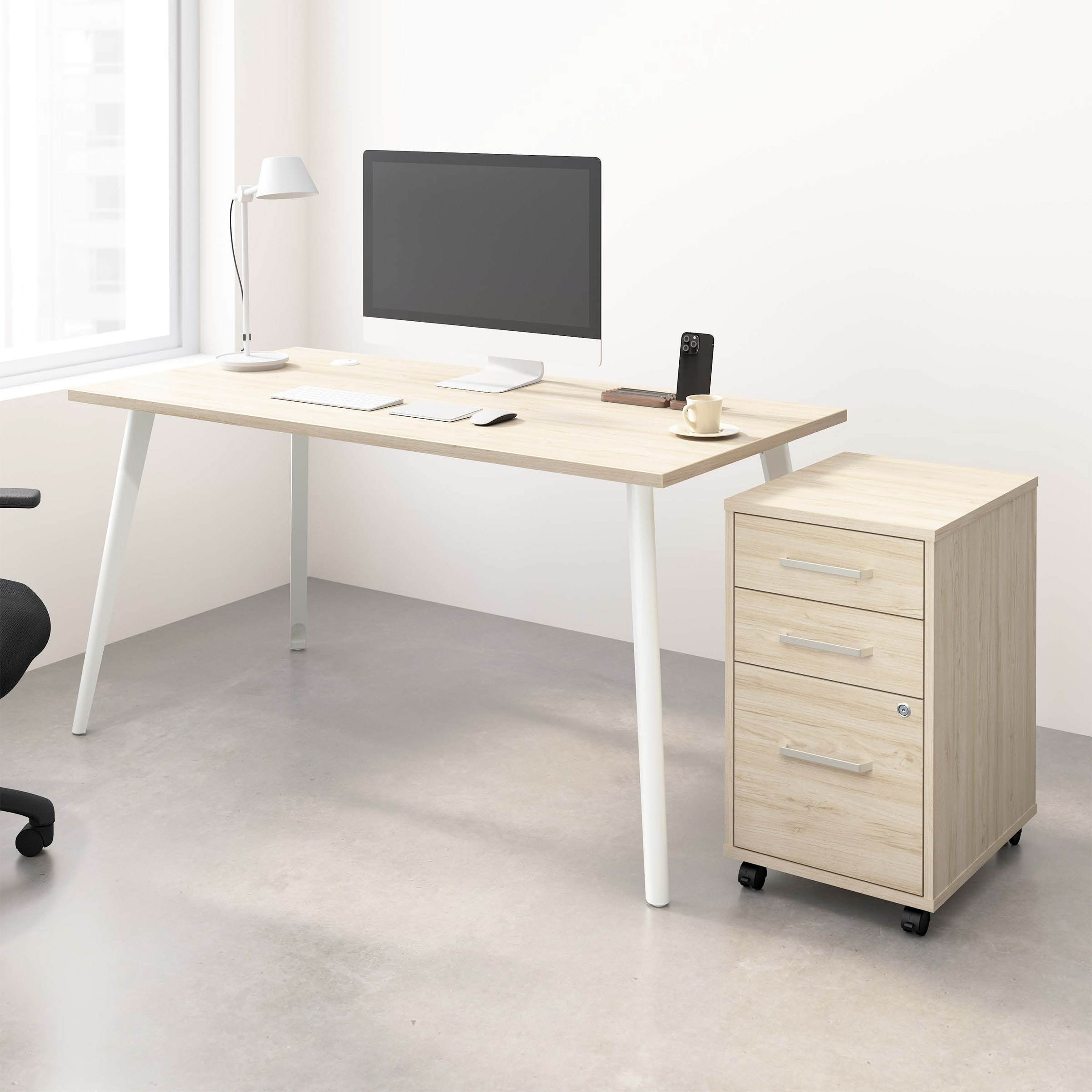 Office Pro Strive 151.6 cm (59.7 in.) Computer Desk with Mobile File Cabinet