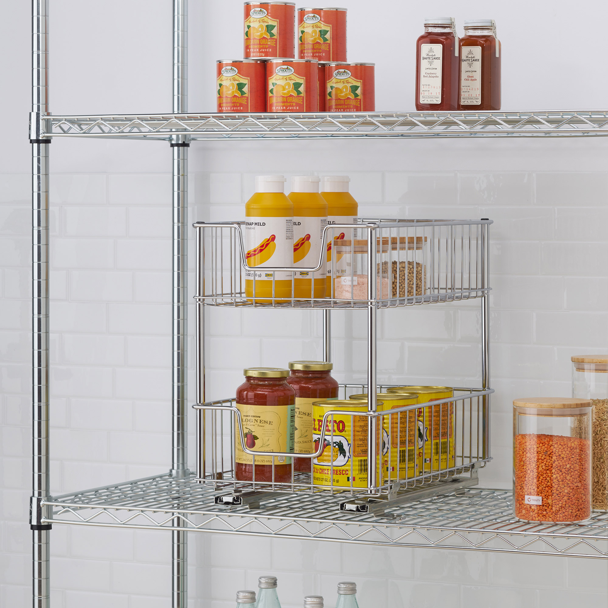 TRINITY EcoStorage 2-tier Wire Drawer with Slides  2-pack