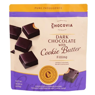 CHOCOVIA DARK CHOCOLATE WITH COOKIE BUTTER 22.2 OZ