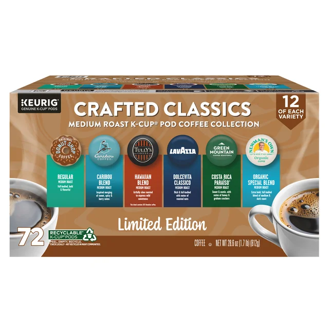 CRAFTED CLASSICS VARIETY PACK 72CT K-CUP PODS