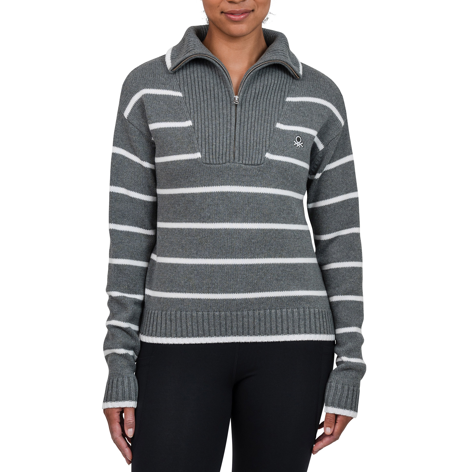 United Colors of Benetton Women’s 1/4 Zip Sweater