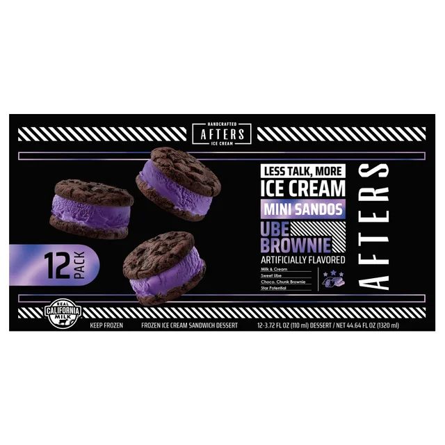 AFTERS ICE CREAM UBE BROWNIE MINI SANDO 12 / 3.72 OZ