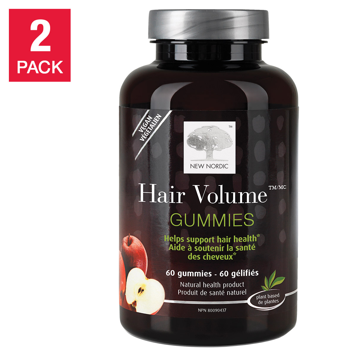 New Nordic Hair Volume Gummies, 2 x 60 Gummies