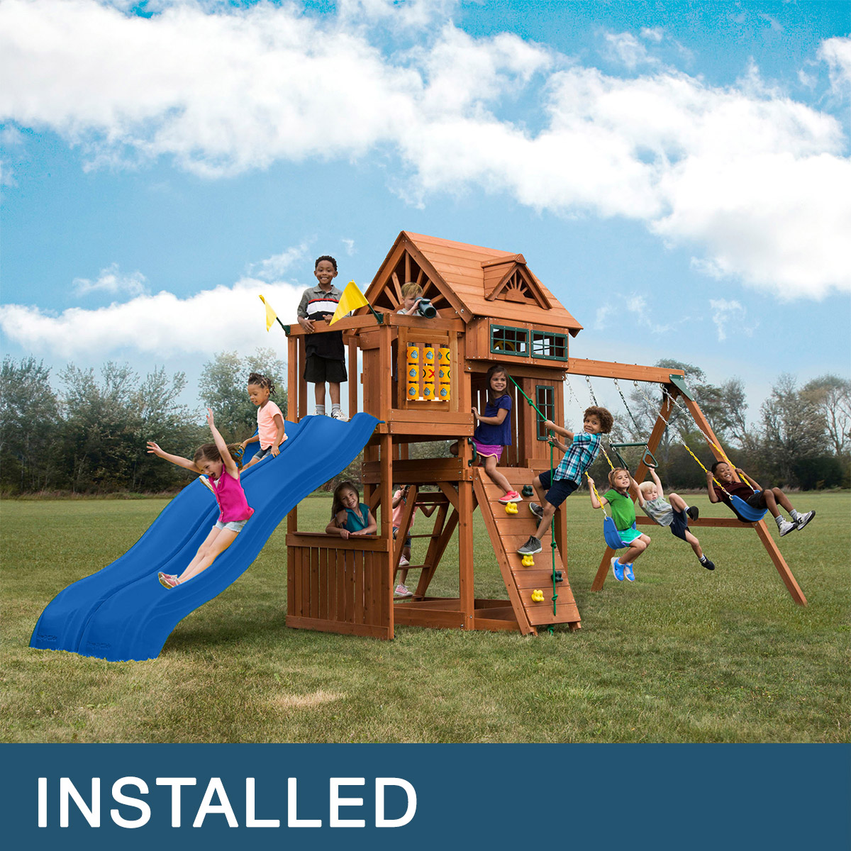 Gorilla Playsets Mountain Peak Swing Set – Professionally