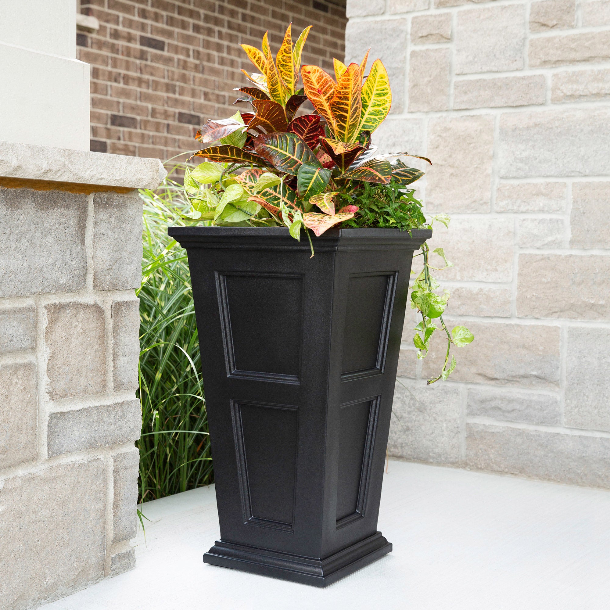Mayne Fairfield 34 in. Tall Self Watering Planter, Black | Costco