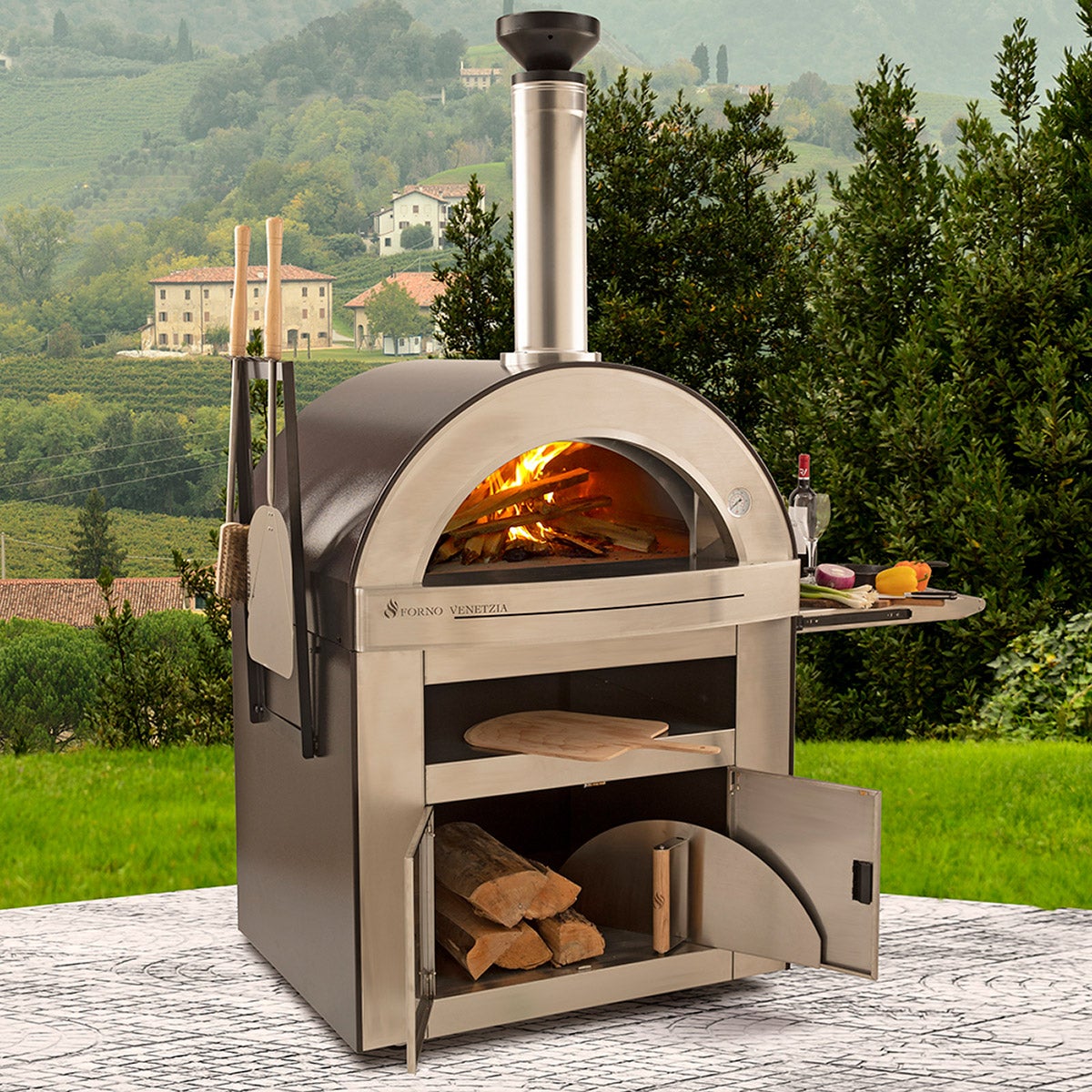 Forno Venetzia Torino 510C Outdoor Wood Burning Pizza Oven | Costco