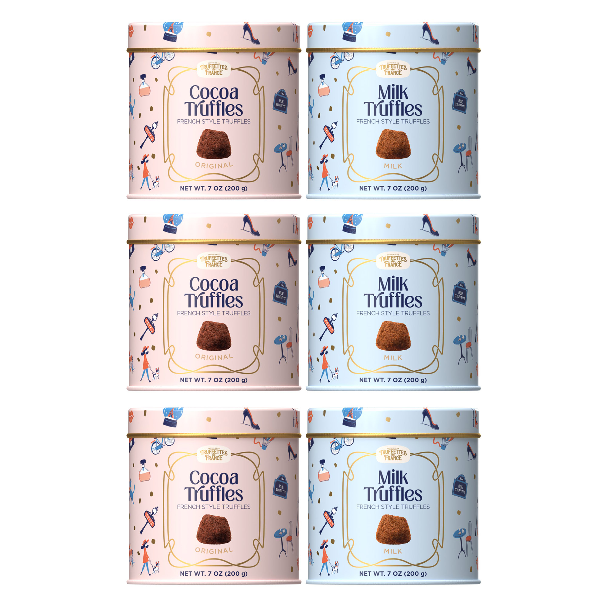 Truffettes de France Original and Milk Truffles  6 Pack  42 Total oz.