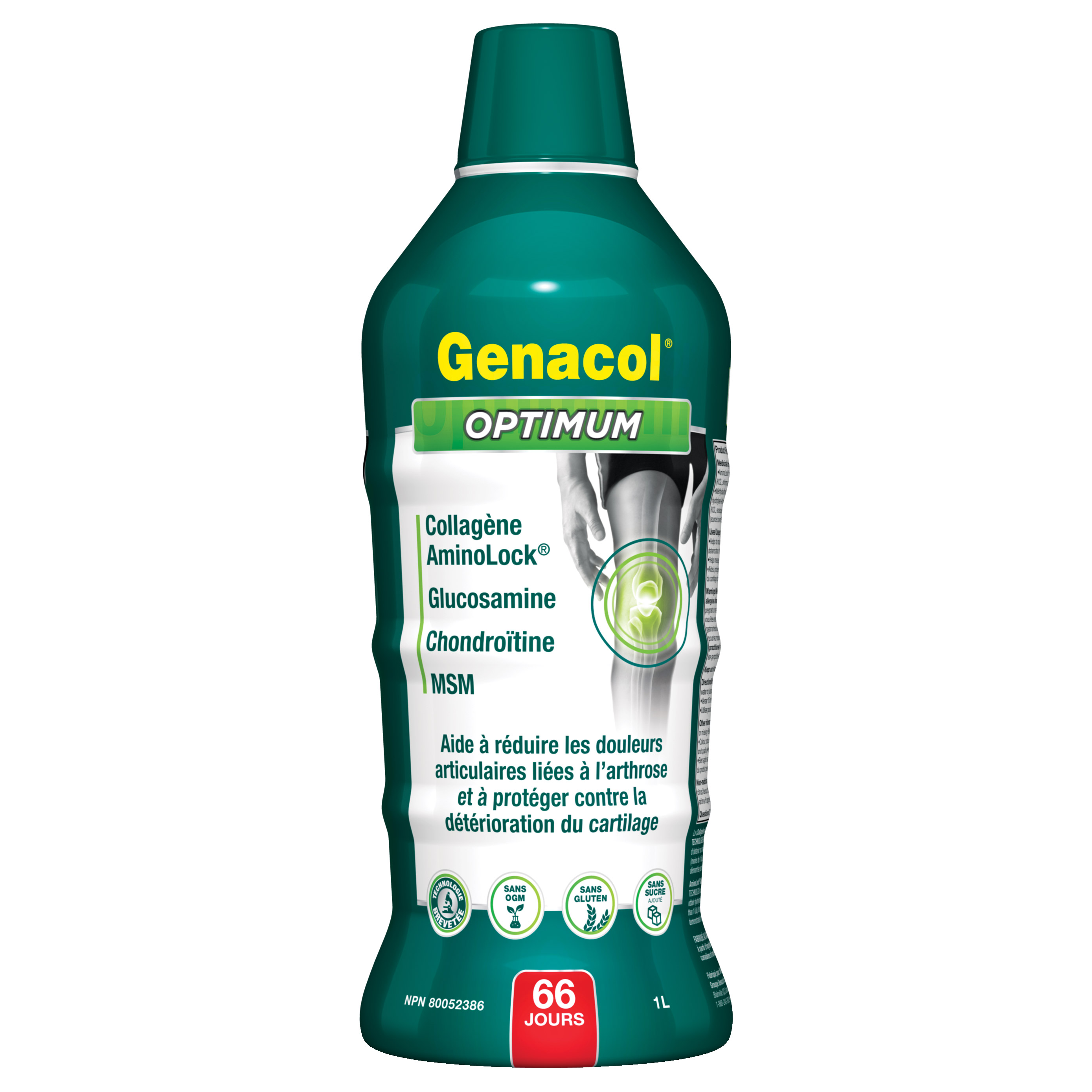 Genacol Optimum - Collagen, Glucosamine/Chondroitin & MSM - 1L
