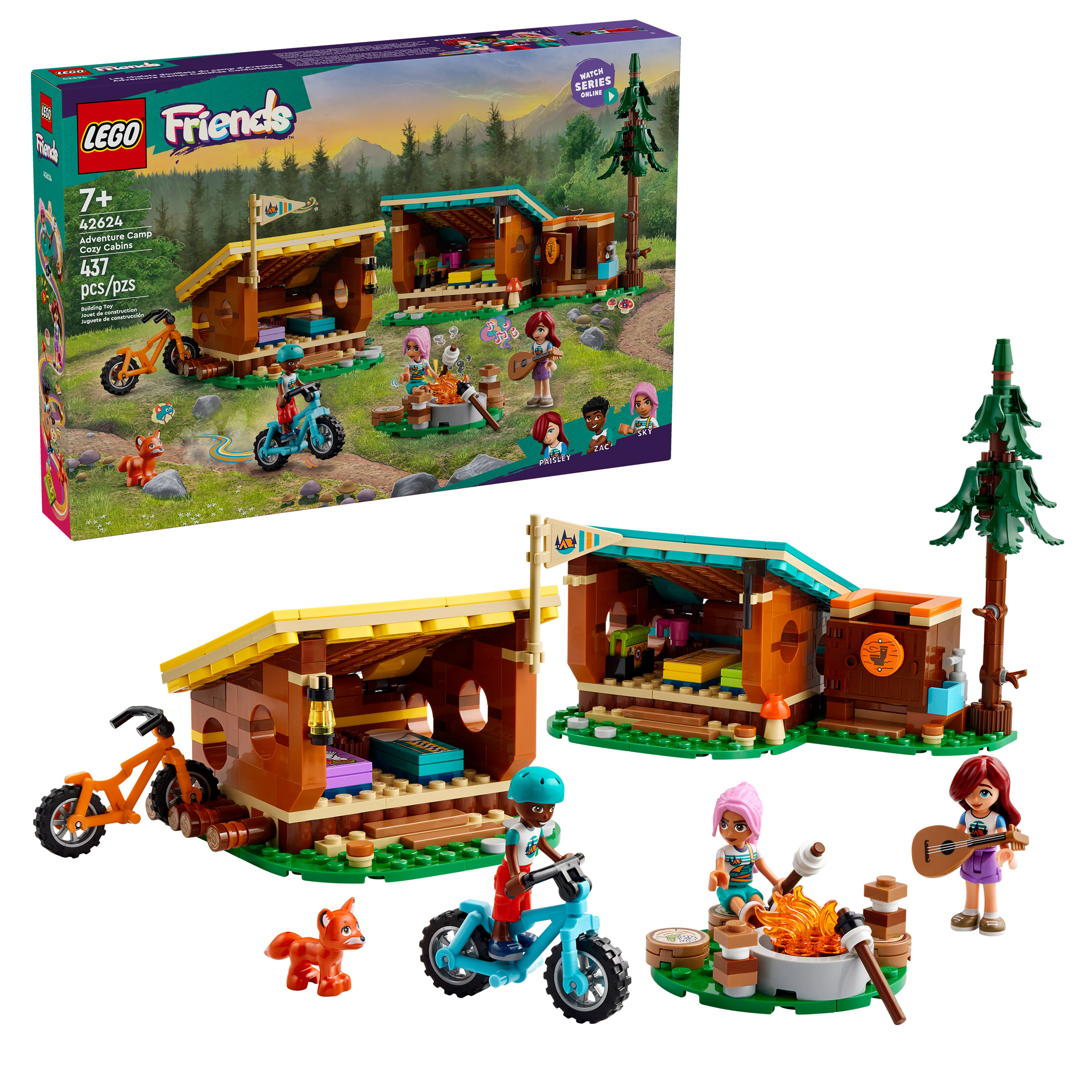 LEGO Friends Adventure Camp Cozy Cabins Camping 42624