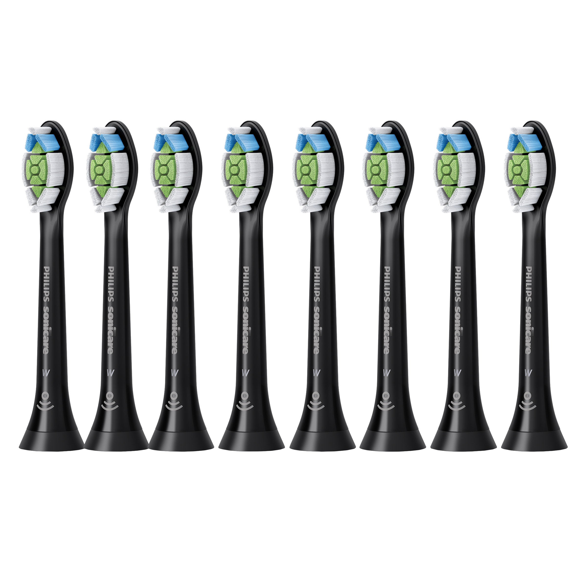 Philips Sonicare W DiamondClean Replacement Electric Toothbrush Heads, Medium Bristle, Whitening, 8-pack