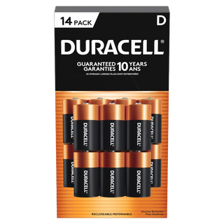 Duracell D Alkaline Batteries, 14-count