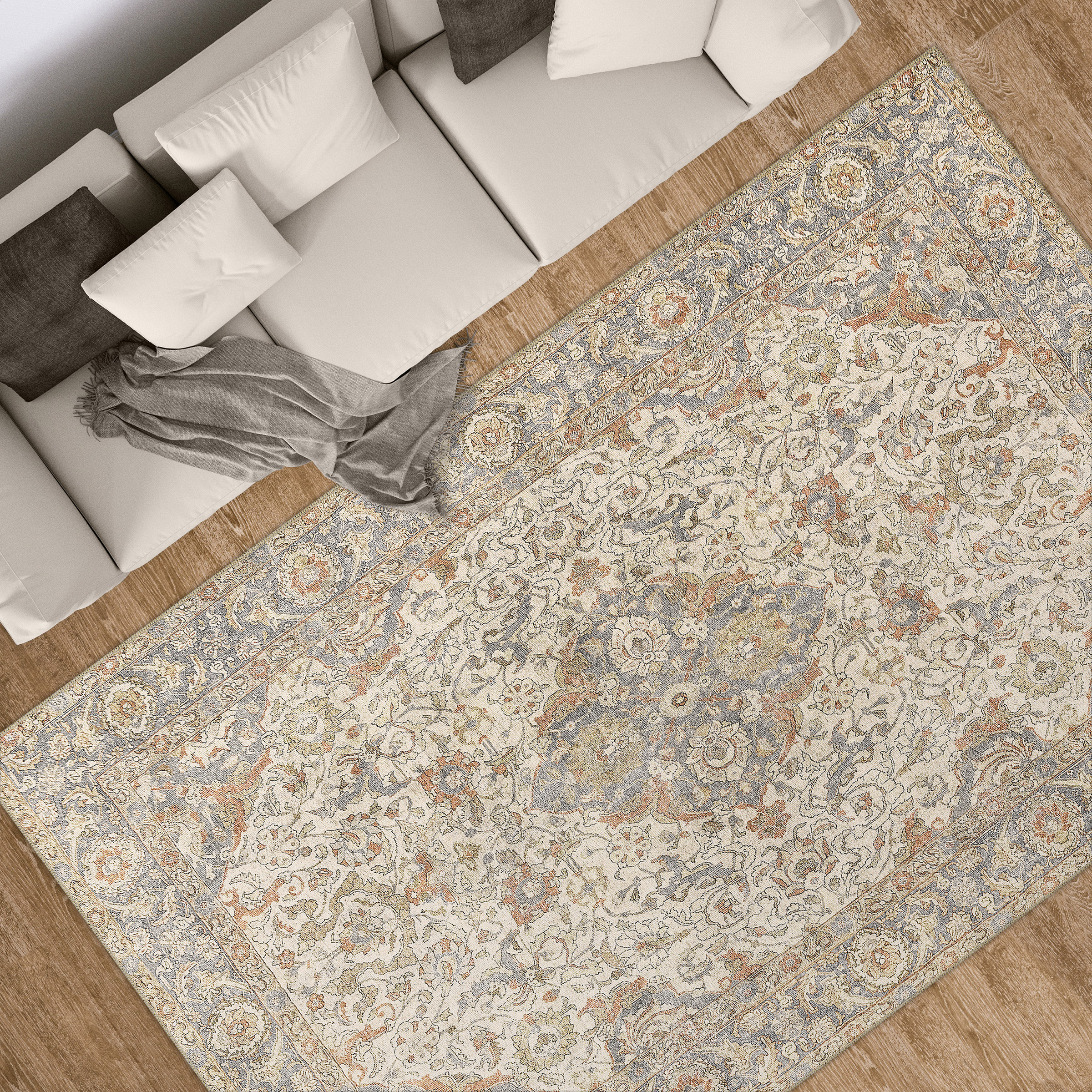 Apache Chenille Area Rug, Rosetta Beige, 5' x 8' | Costco
