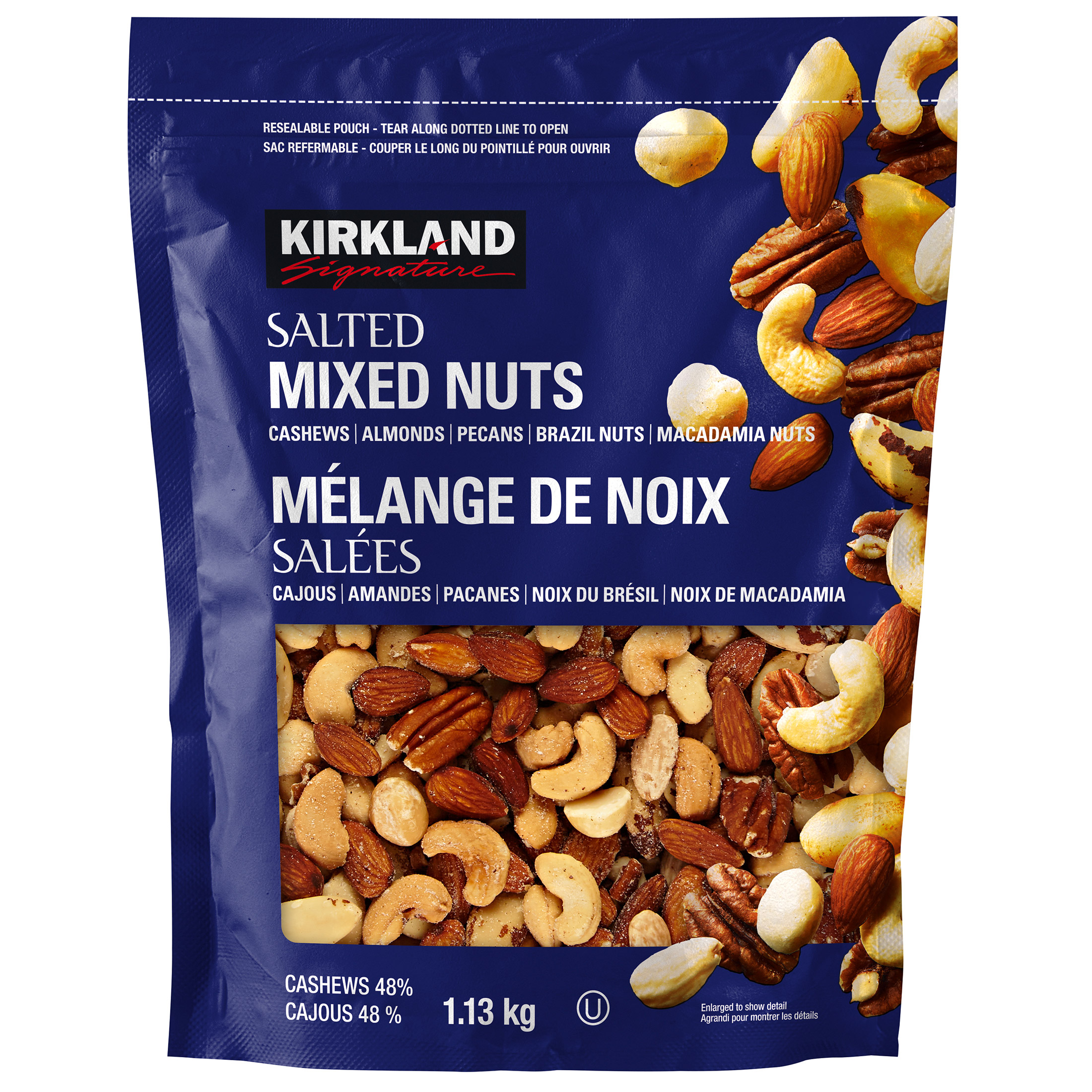 Kirkland Signature Salted Mixed Nuts, 1.13 kg