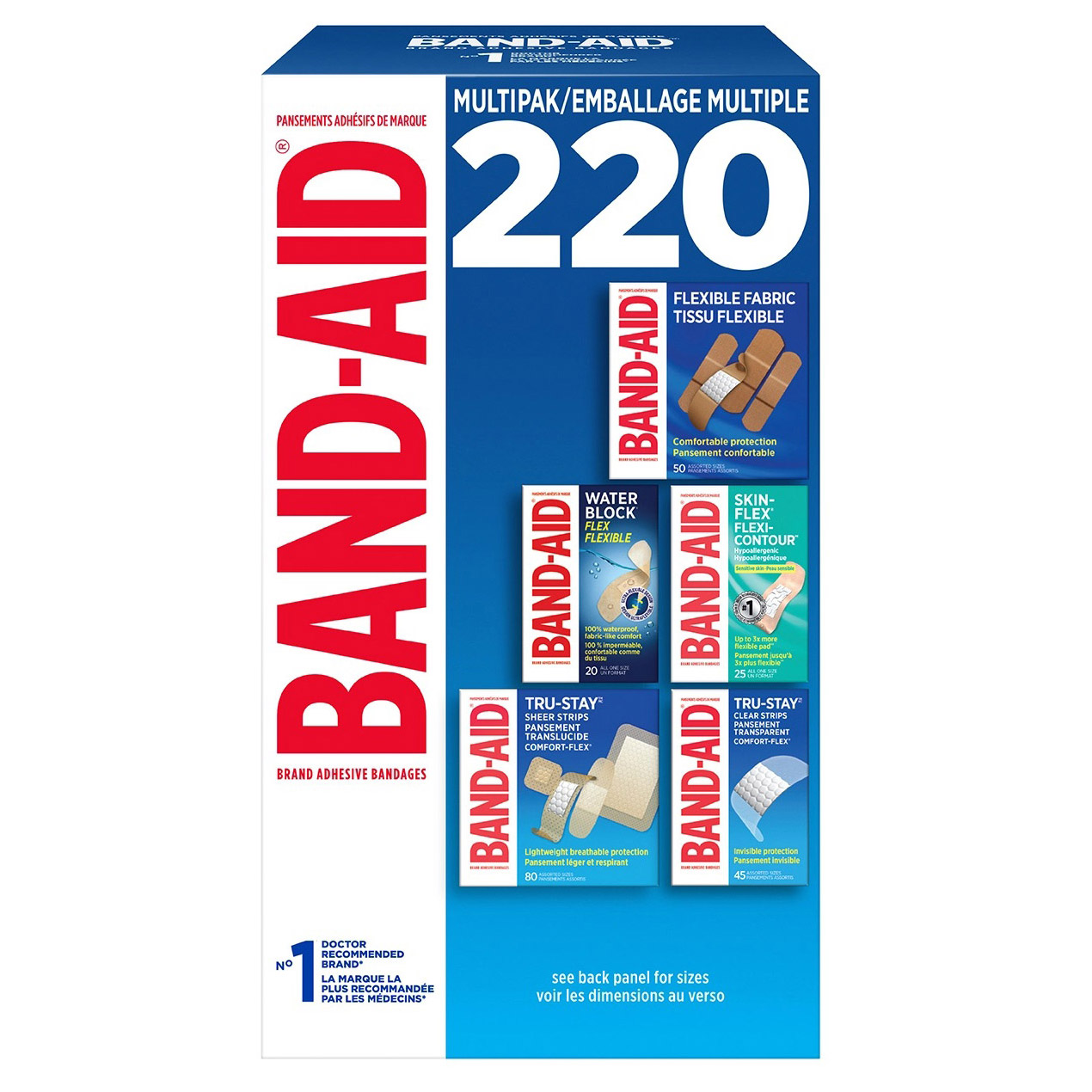 Band-aid Adhesive Bandages Assorted Sizes Pack, 220-count