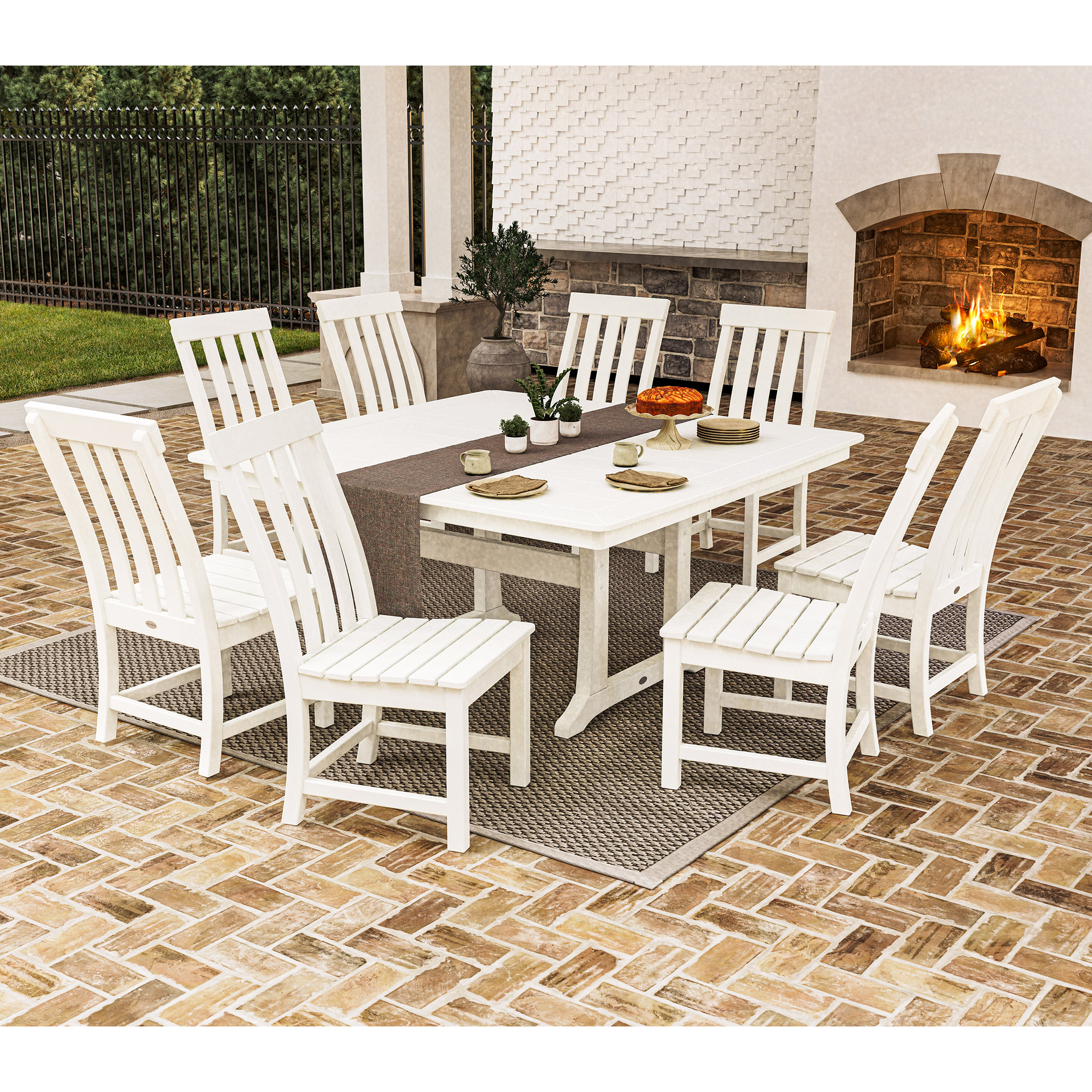 POLYWOOD Prescott 9-piece Outdoor Patio Dining Set