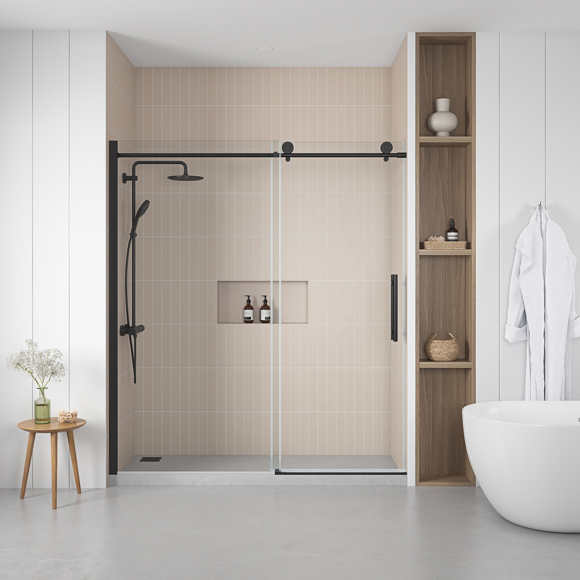 OVE Decors Renfrew Frameless Soft-close Sliding Shower Door